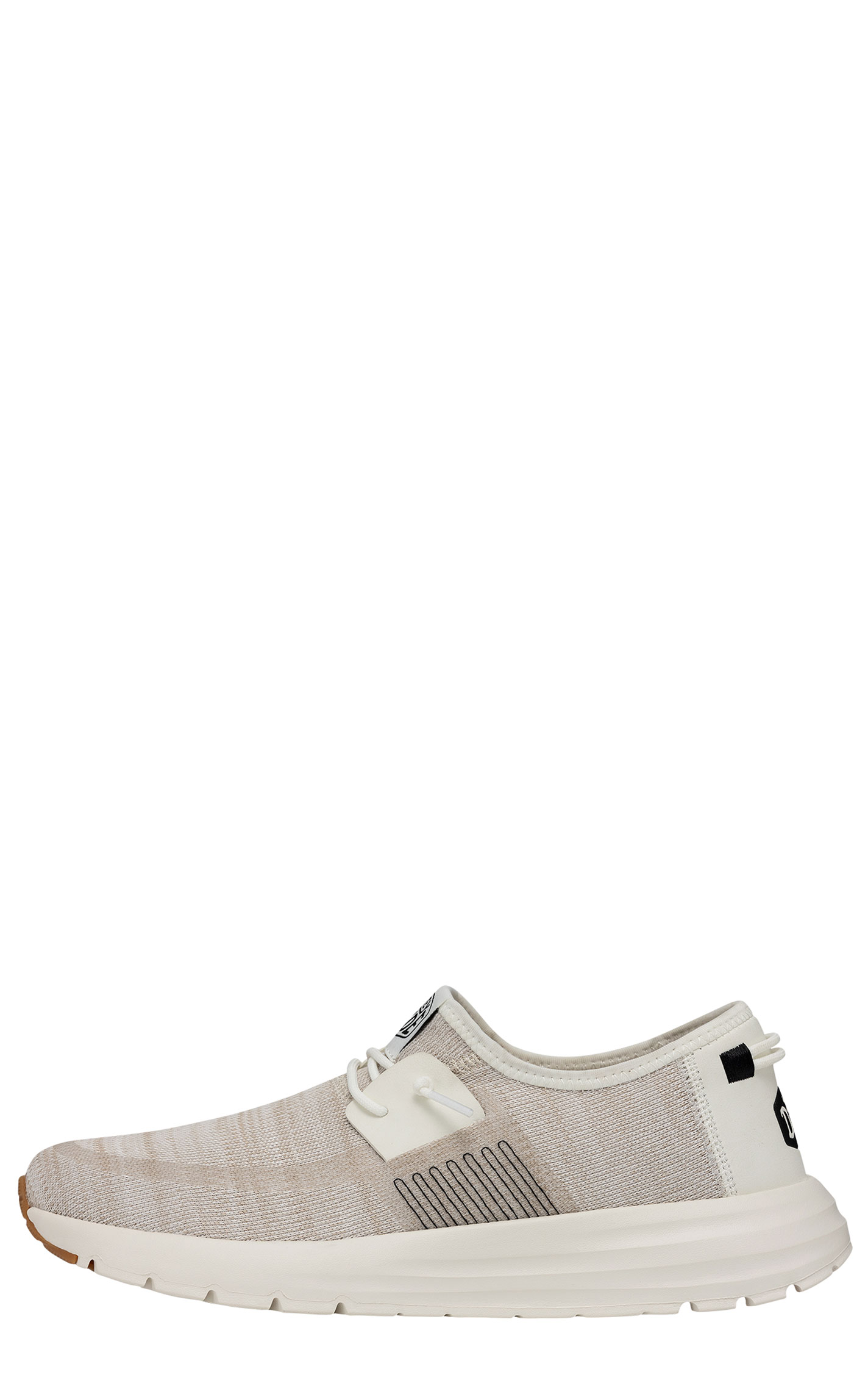 Hey Dude Men’s White Sirocco Slip-On Casual Shoes - Image 1