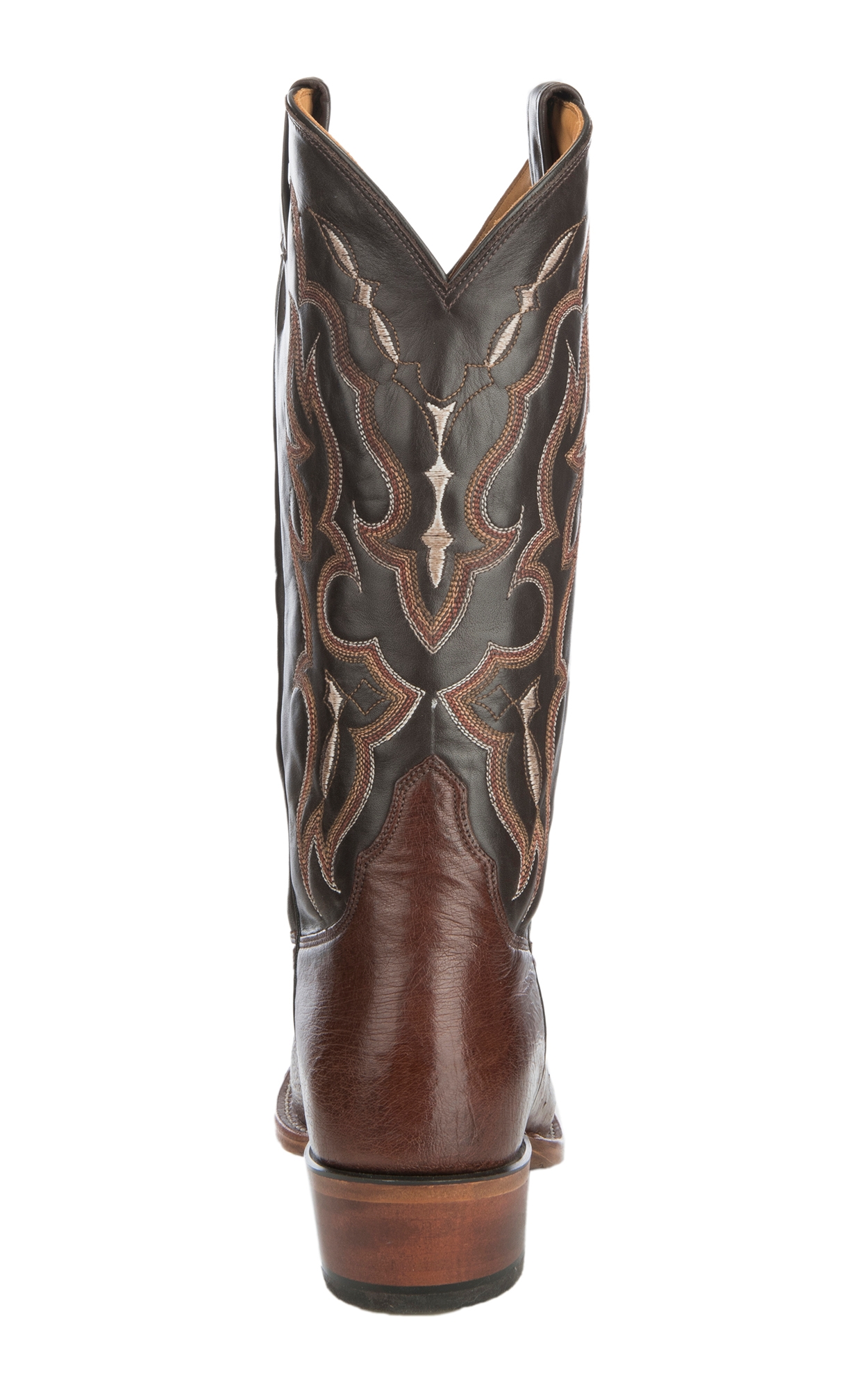 Tony Lama Men's Kango Tobacco Smooth Ostrich Round Toe Exotic Cowboy Boots - Image 1