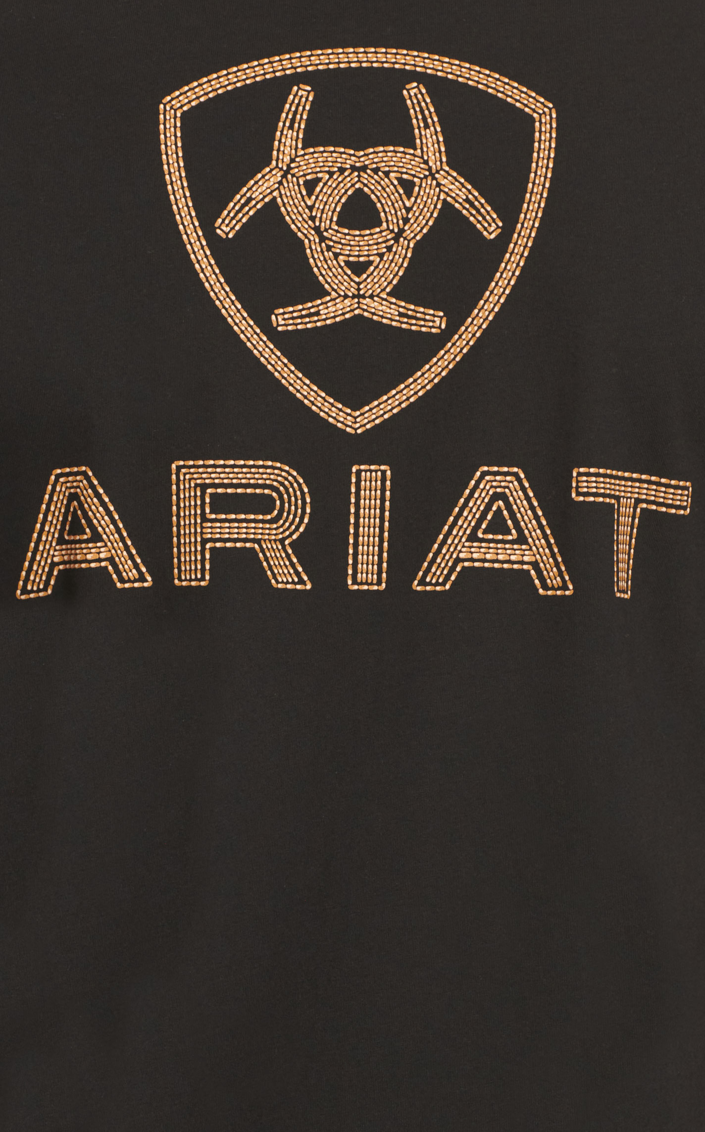 Ariat Men's Black with Gold Logo Shield Graphic Short Sleeve T-Shirt - Image 1