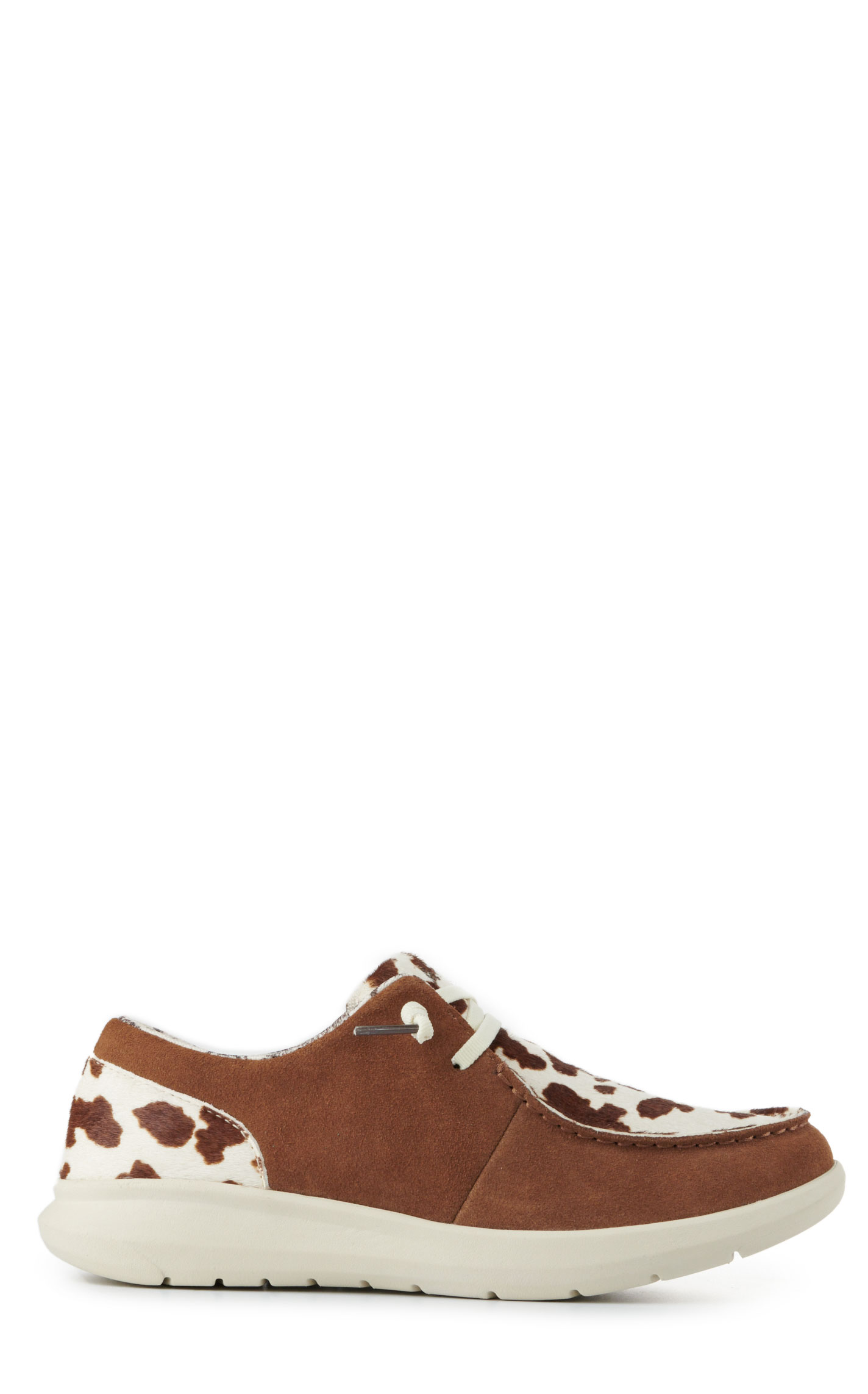 Ariat Women's Hilo Ginger Suede and Cow Print Lace Up Casual Shoes - Image 1