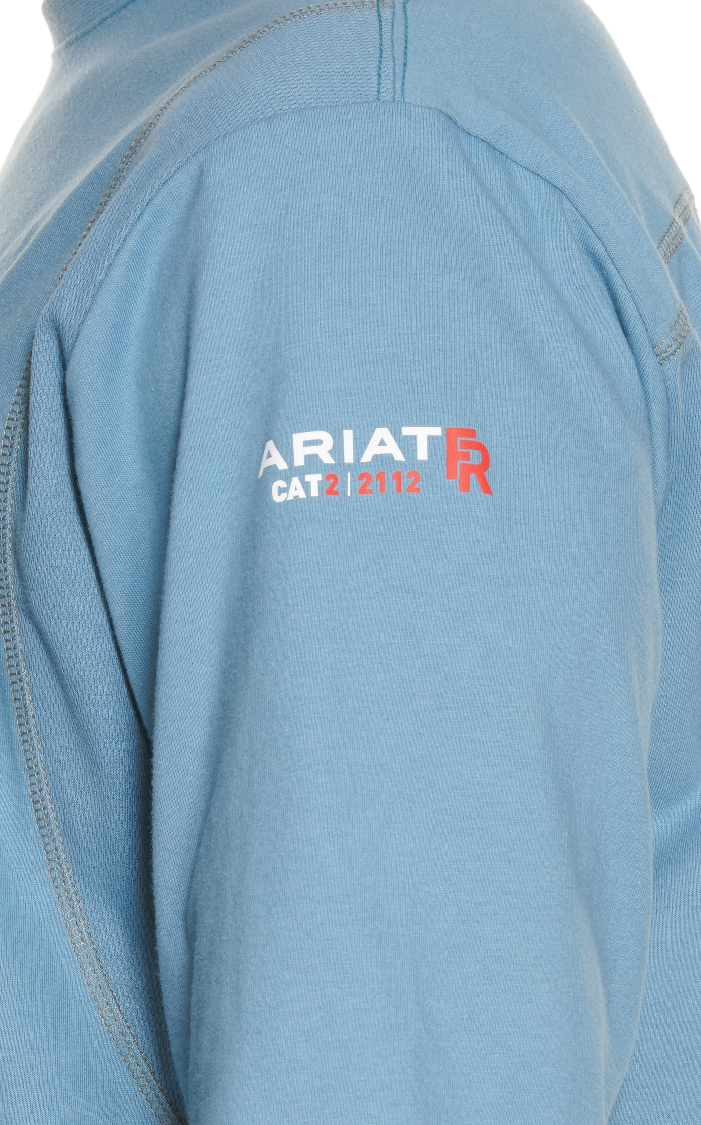 Ariat Men's Air Crew Steel Blue Long Sleeve FR Work T-Shirt - Image 1