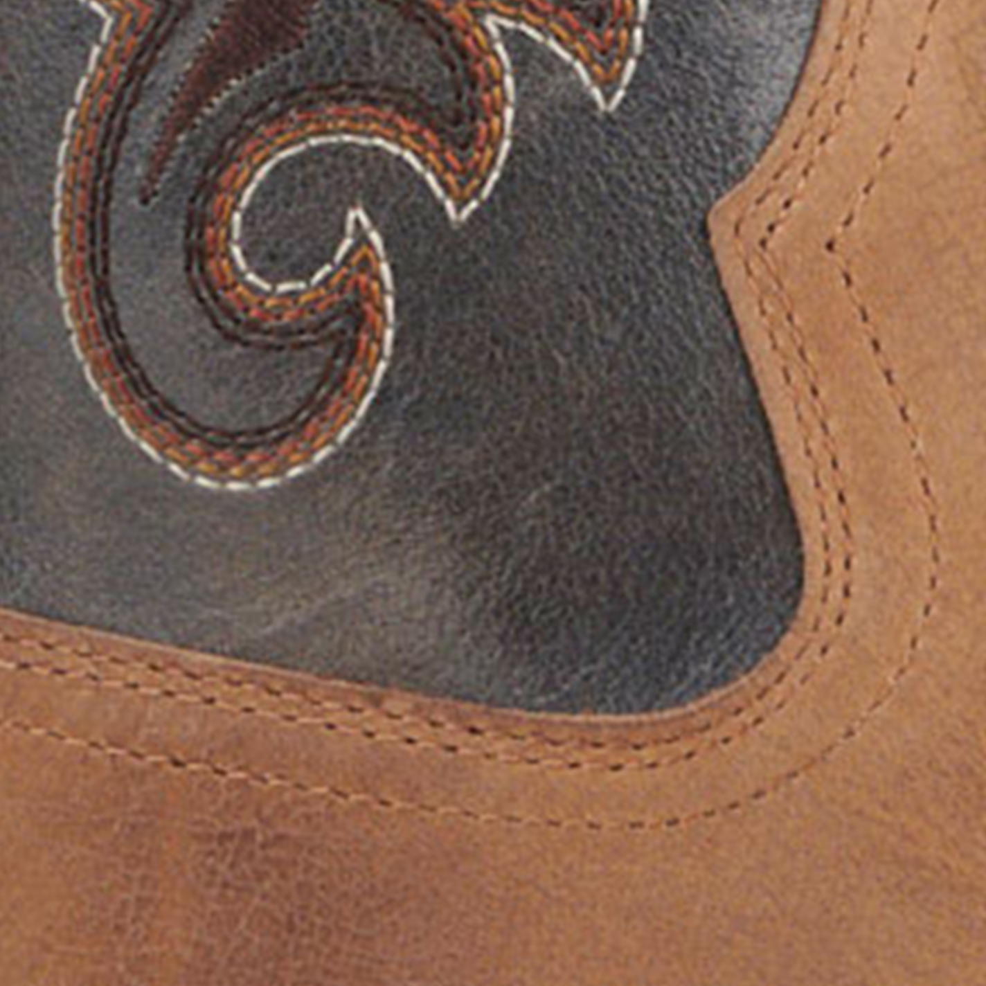 Ariat Men's Lasco Ultra Light Tan and Smoky Blue Bantamweight Wide Square Toe Cowboy Boots - Image 1