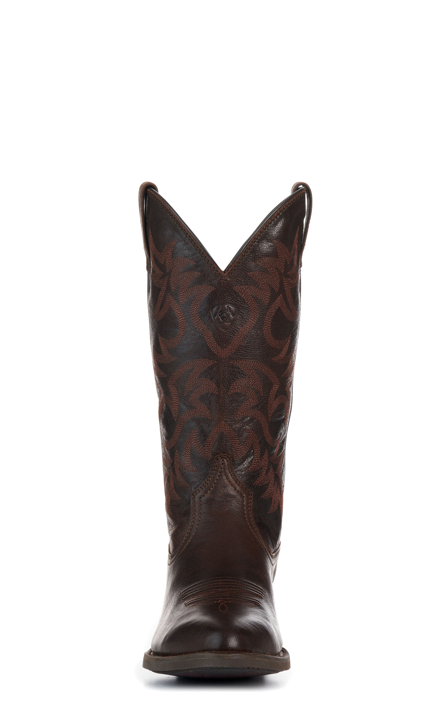 Ariat Men's Burnished Chocolate & Cinnamon Heritage R Toe Cowboy Boots - Image 1