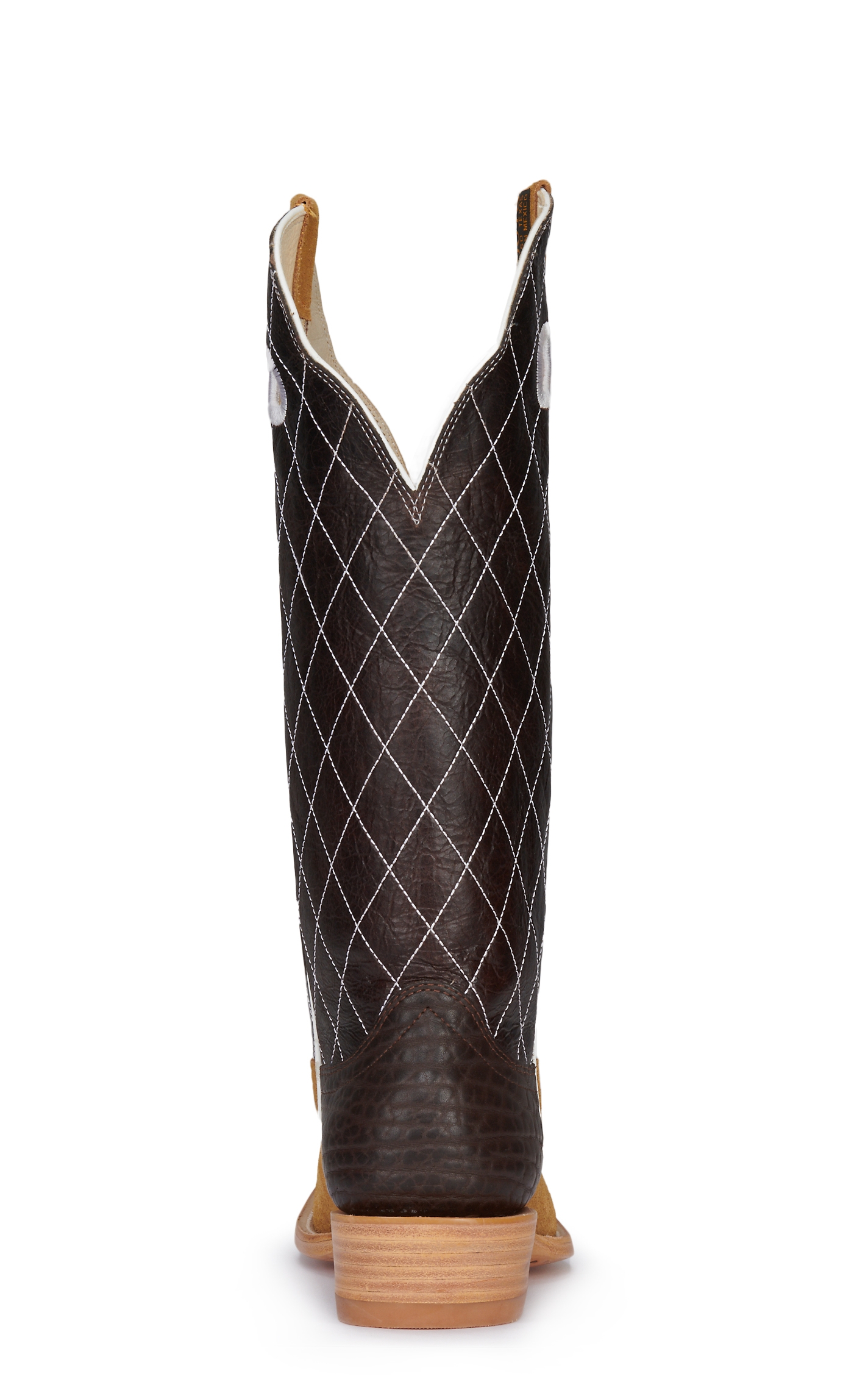 Hondo Men's Maple Rough-Out and Dark Brown Diamond Stitch 16\