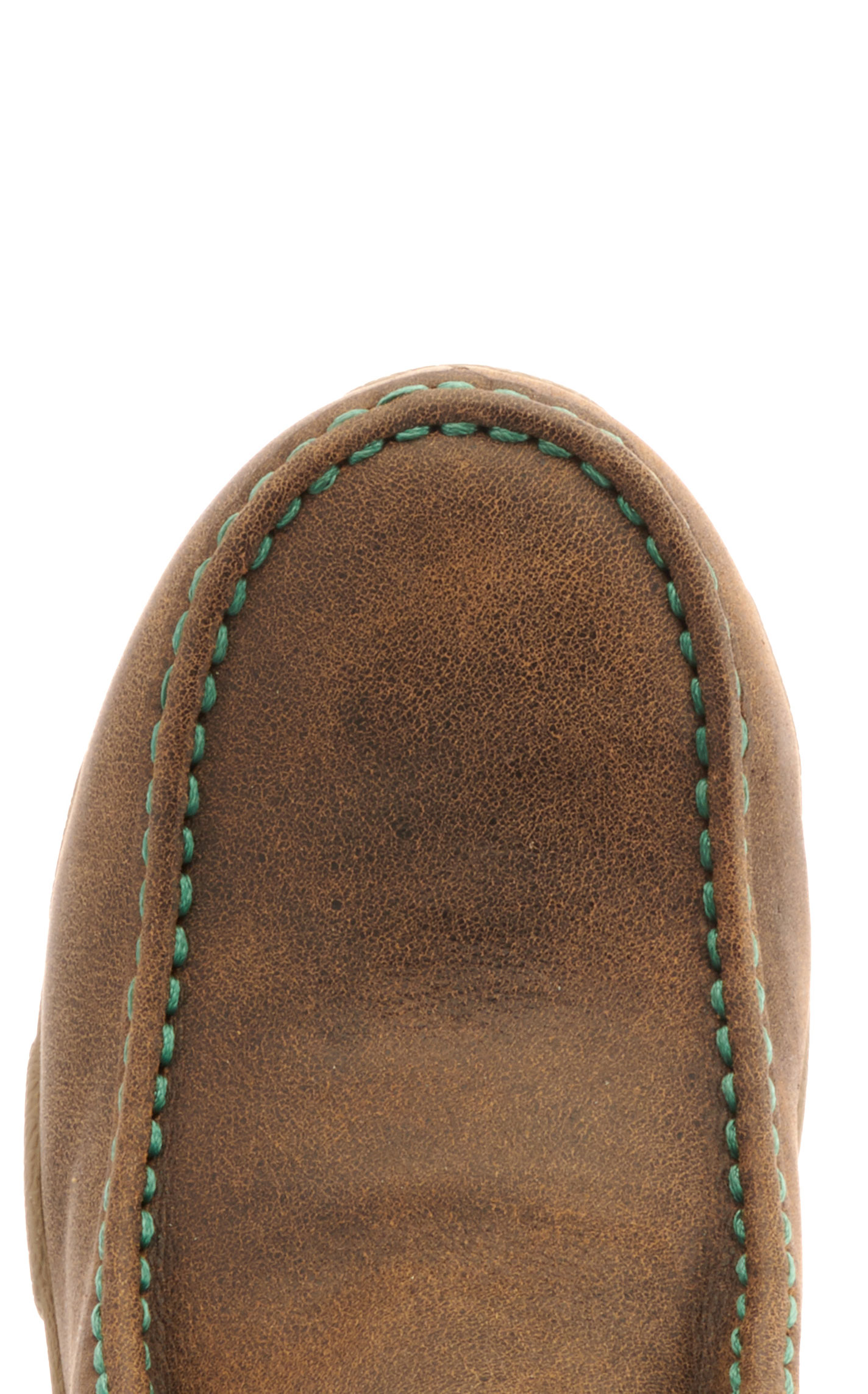 Twisted X Women's Brown Bomber with Turquoise Laces Chukka Driving Moc Alloy Toe Work Shoe - Image 1