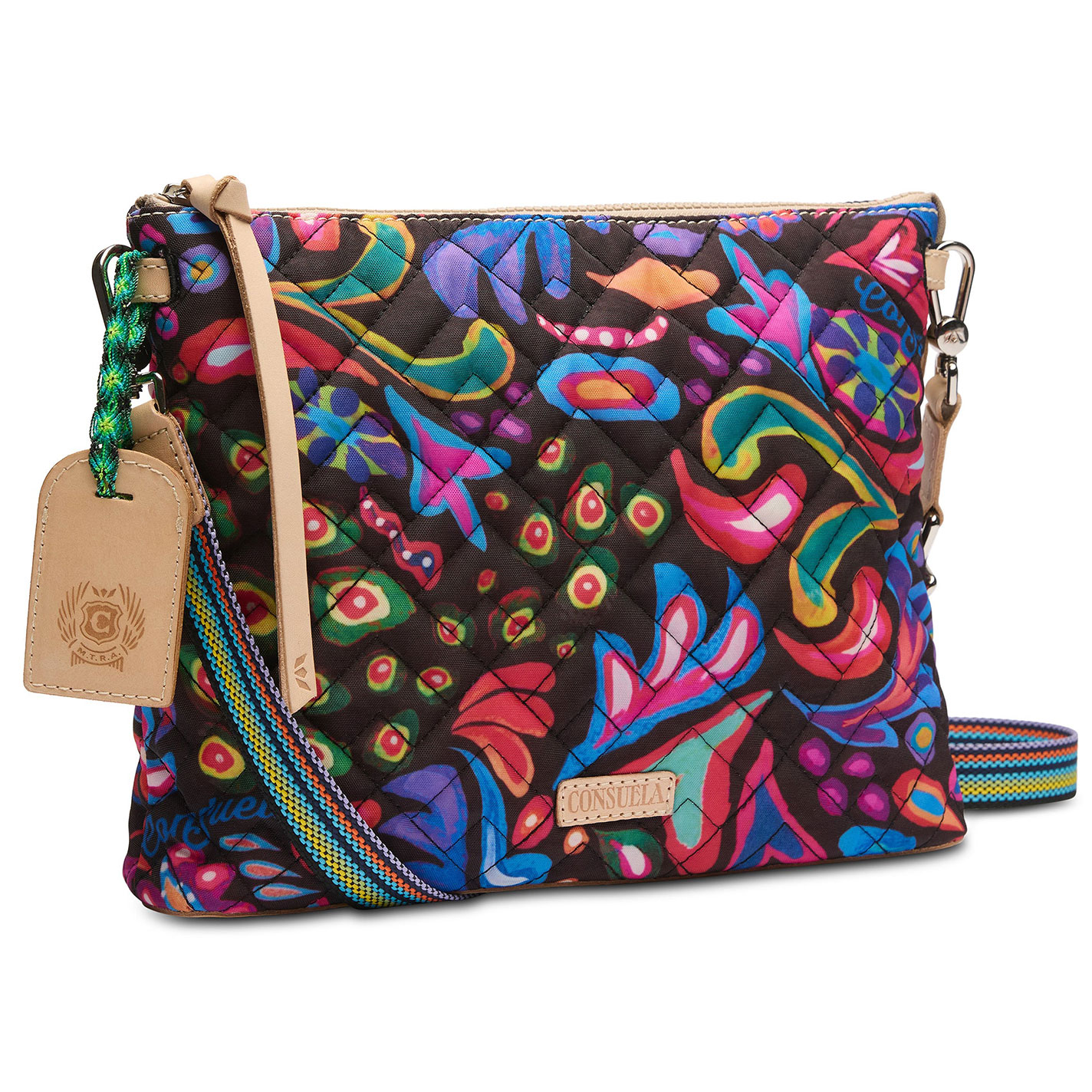 Consuela Sam Colorful Floral Quilted Downtown Crossbody Bag - Image 1