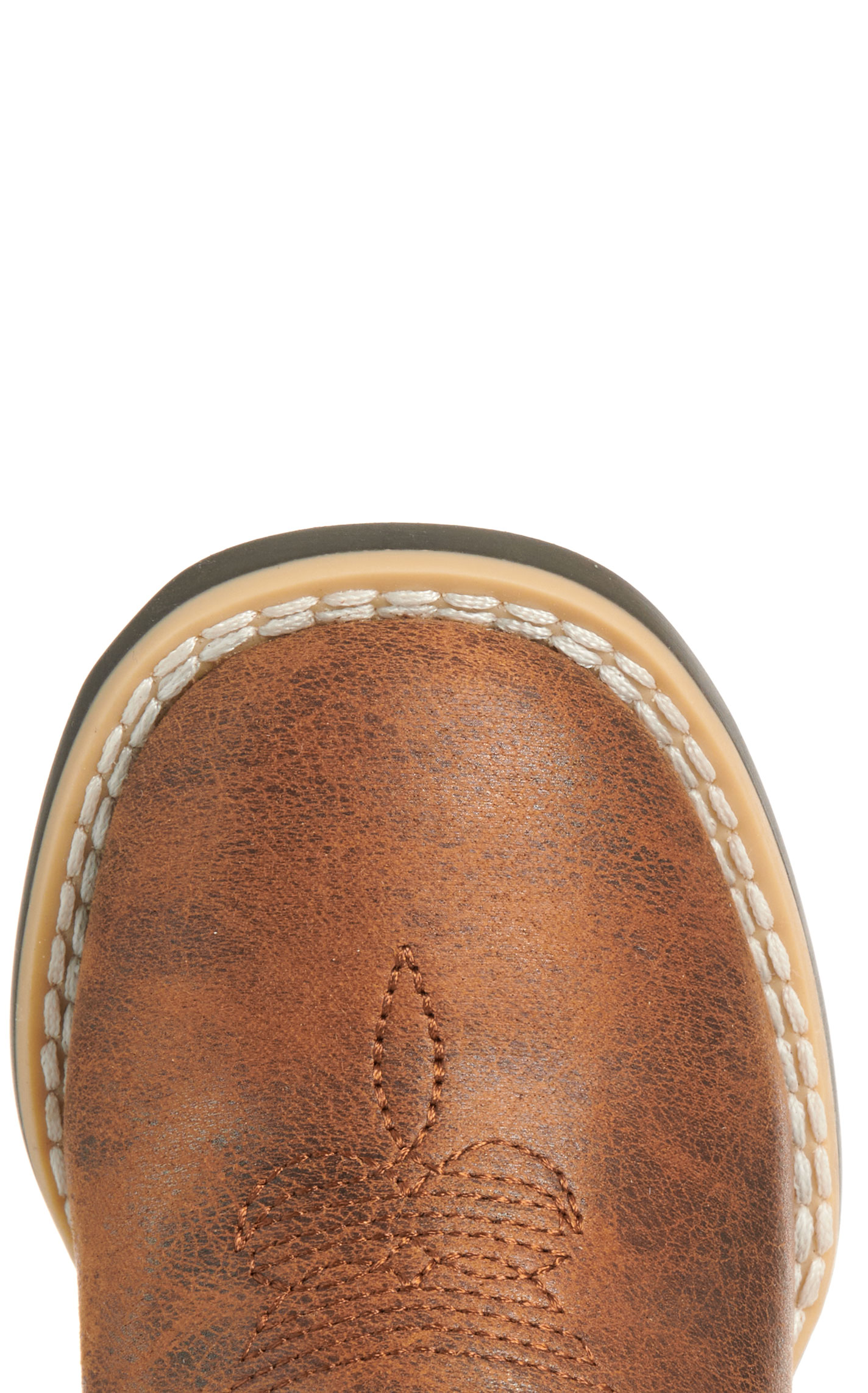 Twister Toddler Prue Caramel Perforated Floral Square Toe Boots - Image 1