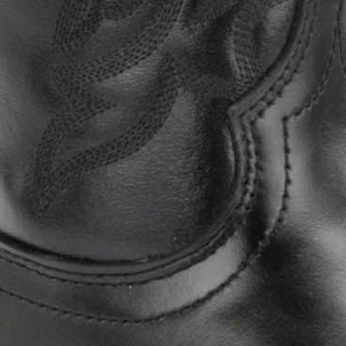 Laredo Men's Black Fancy Stitch Snip Toe Cowboy Boot - Image 1