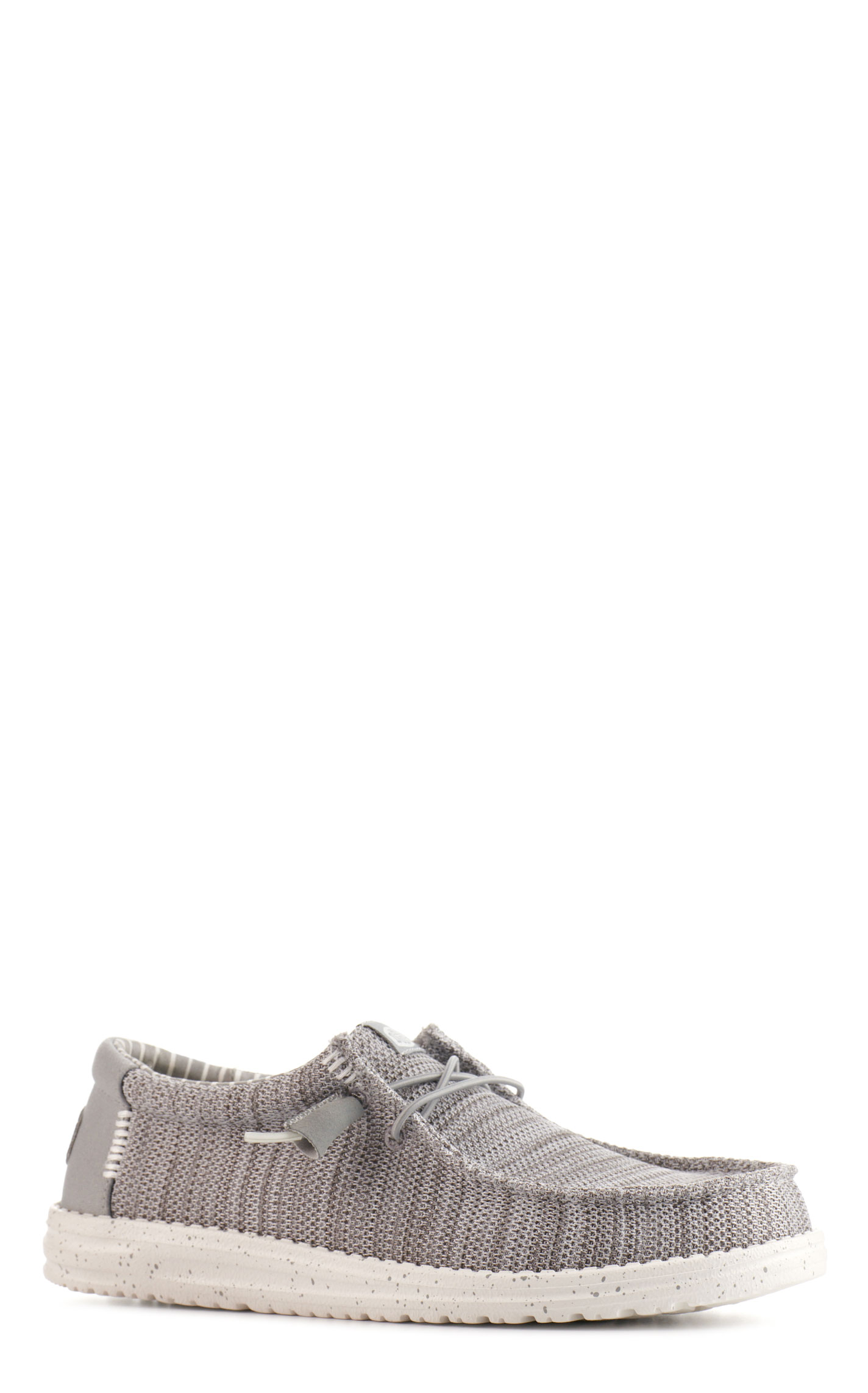 Hey Dude Men's Wally Stretch Sox Light Gray Moc Toe Casual Shoes - Image 1