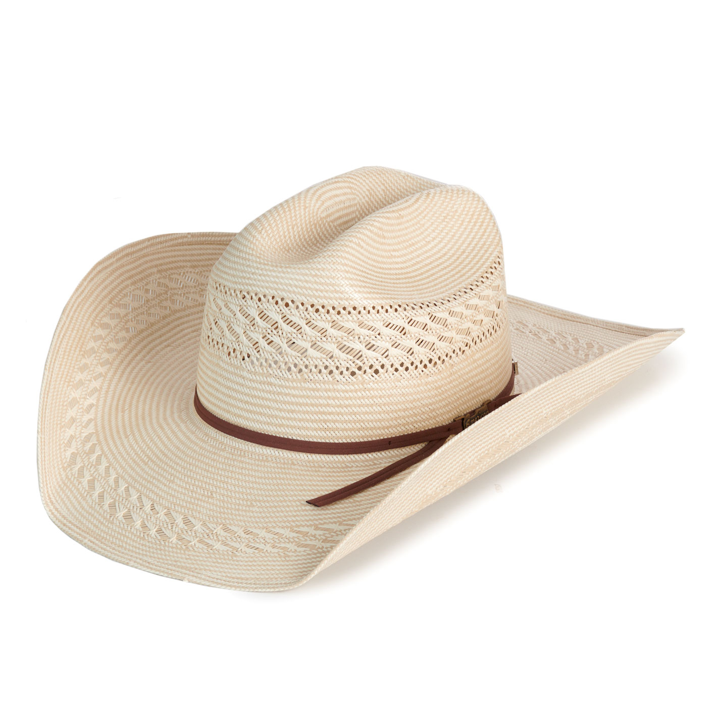 American Hat Tuff Cooper Rancher Natural & Sand Straw Cowboy Hat - Image 1