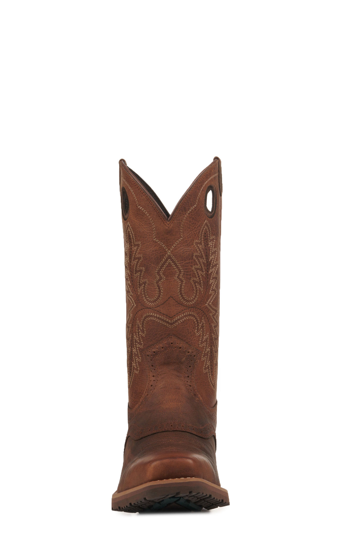 Ariat Men's Hybrid Roughstock Sorrel Crunch Brown Punchy Square Toe Cowboy Boots - Image 1