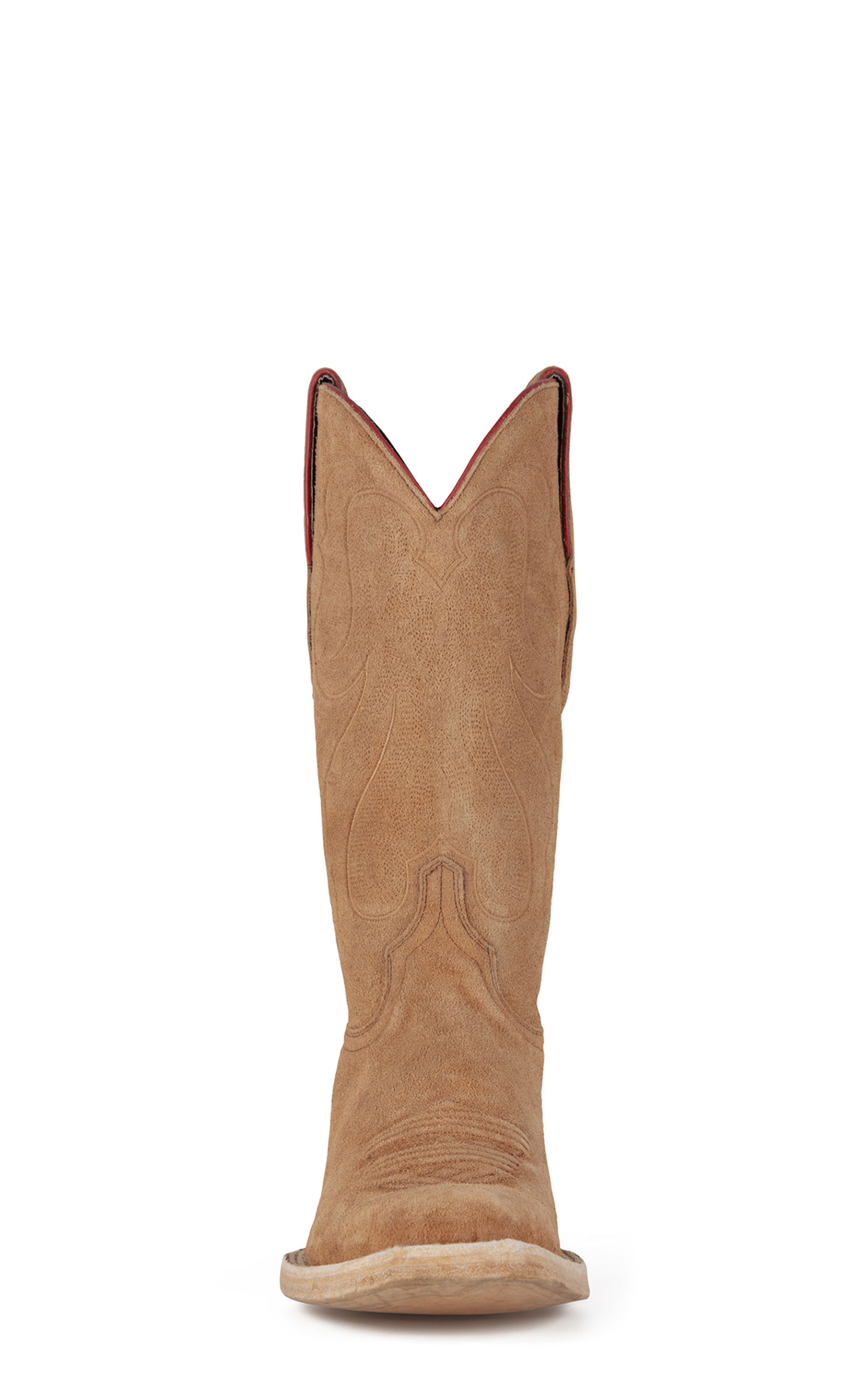 Resistol Men's Stonewash Light Cognac Suede Punchy Toe Cowboy Boots - Image 1