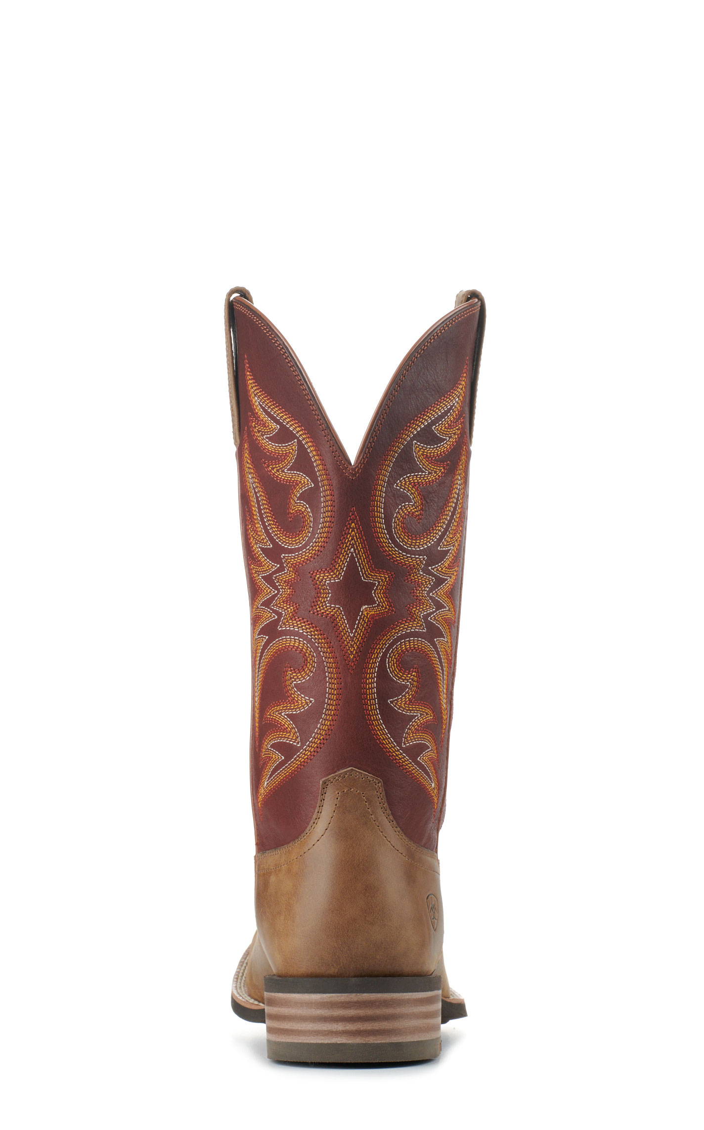 Ariat Men's Ricochet Sandstorm Tan and Chestnut SmartLite Wide Square Toe Cowboy Boots - Image 1
