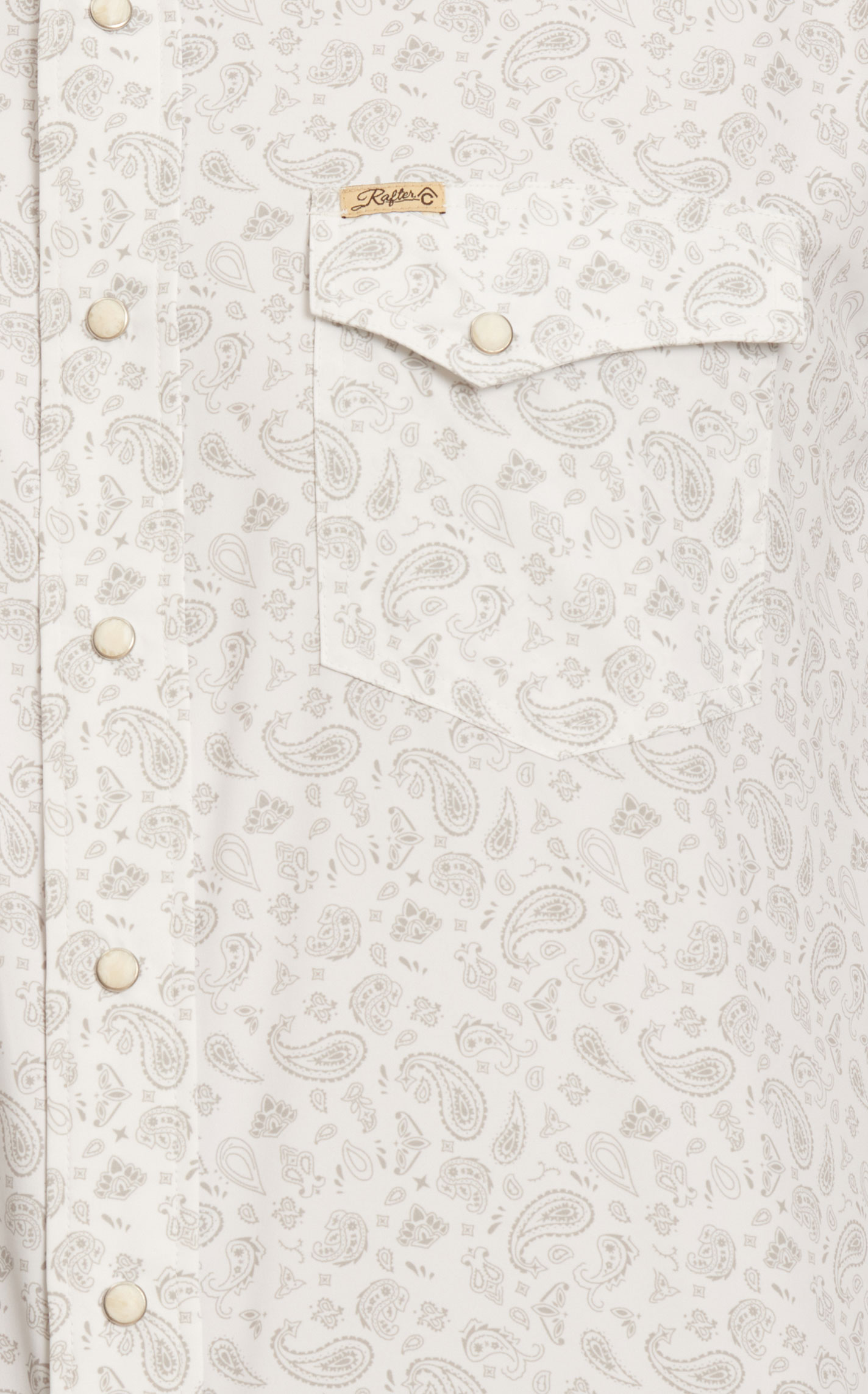 Rafter C Outdoors Men's Light Gray & White Paisley Lefty Fishing Shirt - Image 1