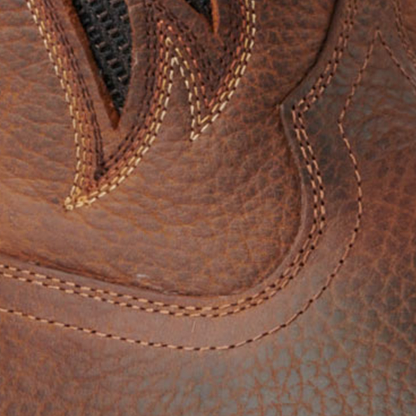 Ariat Men's Cowpuncher VentTEK Brown Oiled Rowdy Shock Shield Wide Square Toe Cowboy Boots - Image 1