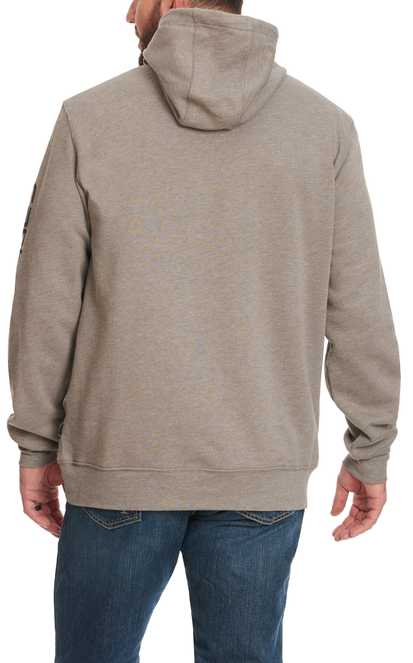 Carhartt Men's Force FR Gray Logo Graphic Long Sleeve Sweatshirt Work Hoodie - Image 3