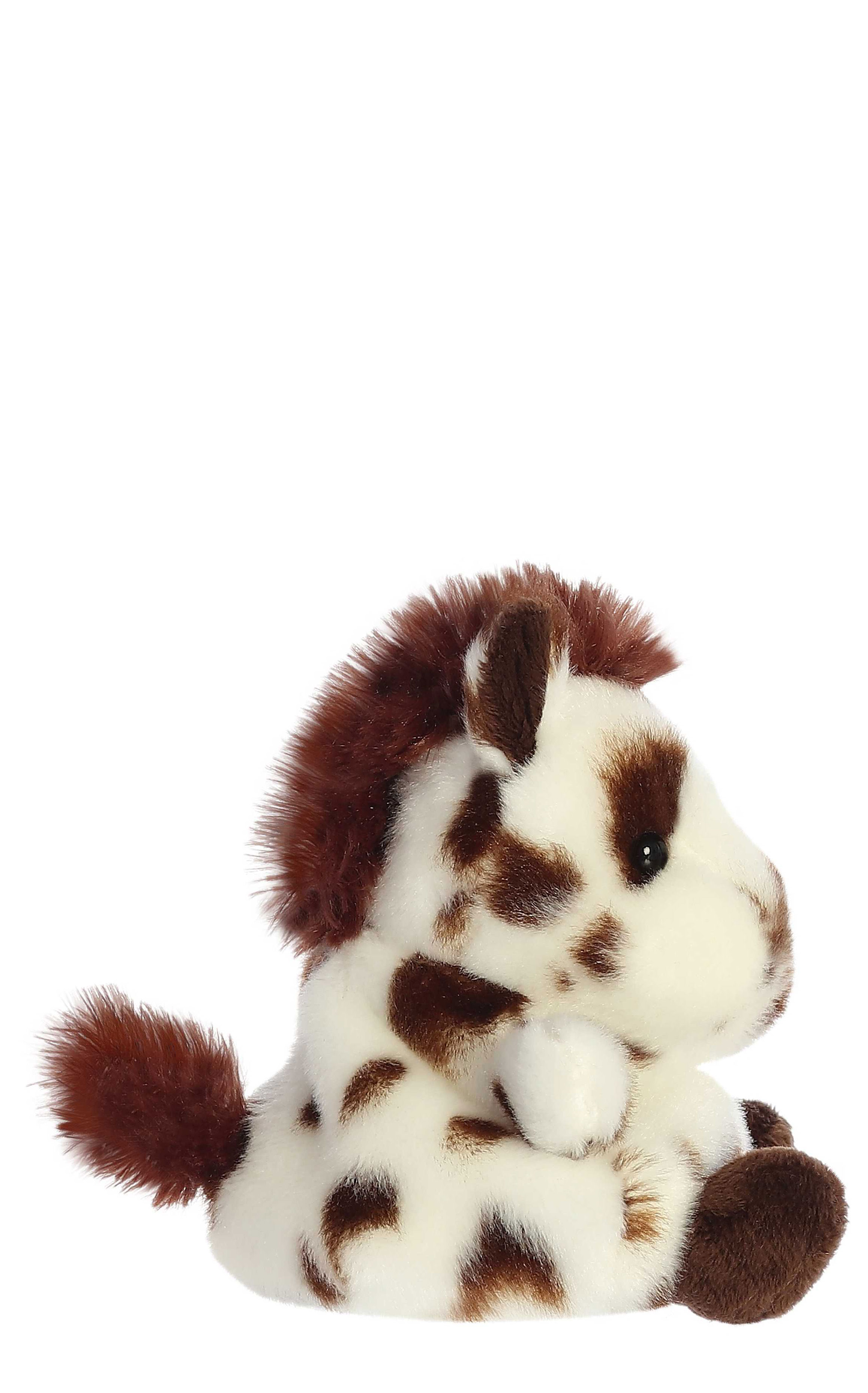Aurora Palm Pal Haymitch White & Brown Paint Horse Stuffed Animal - Image 1