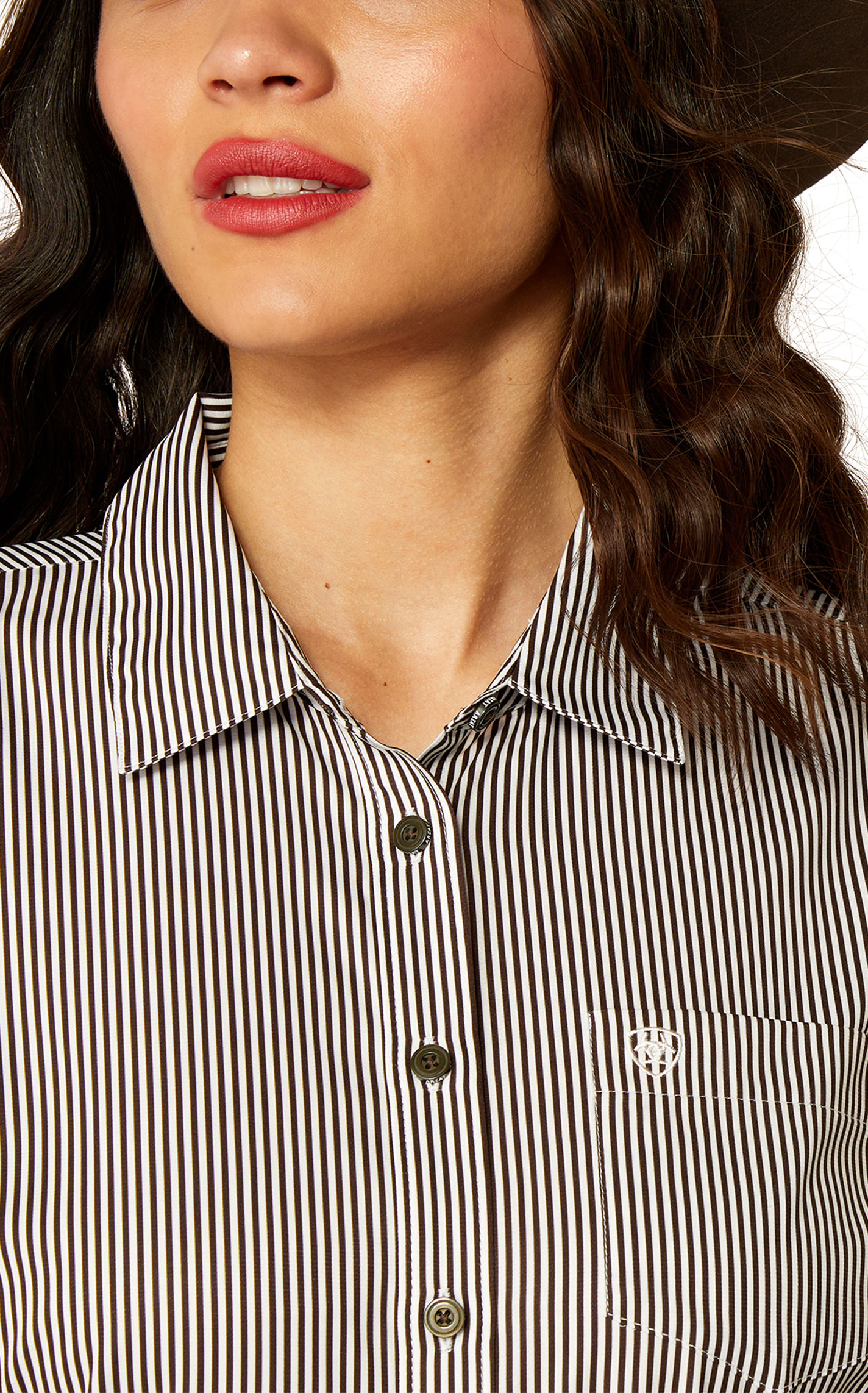 Ariat Women's Kirby Pro Black & White Stripe Western Shirt - Image 1