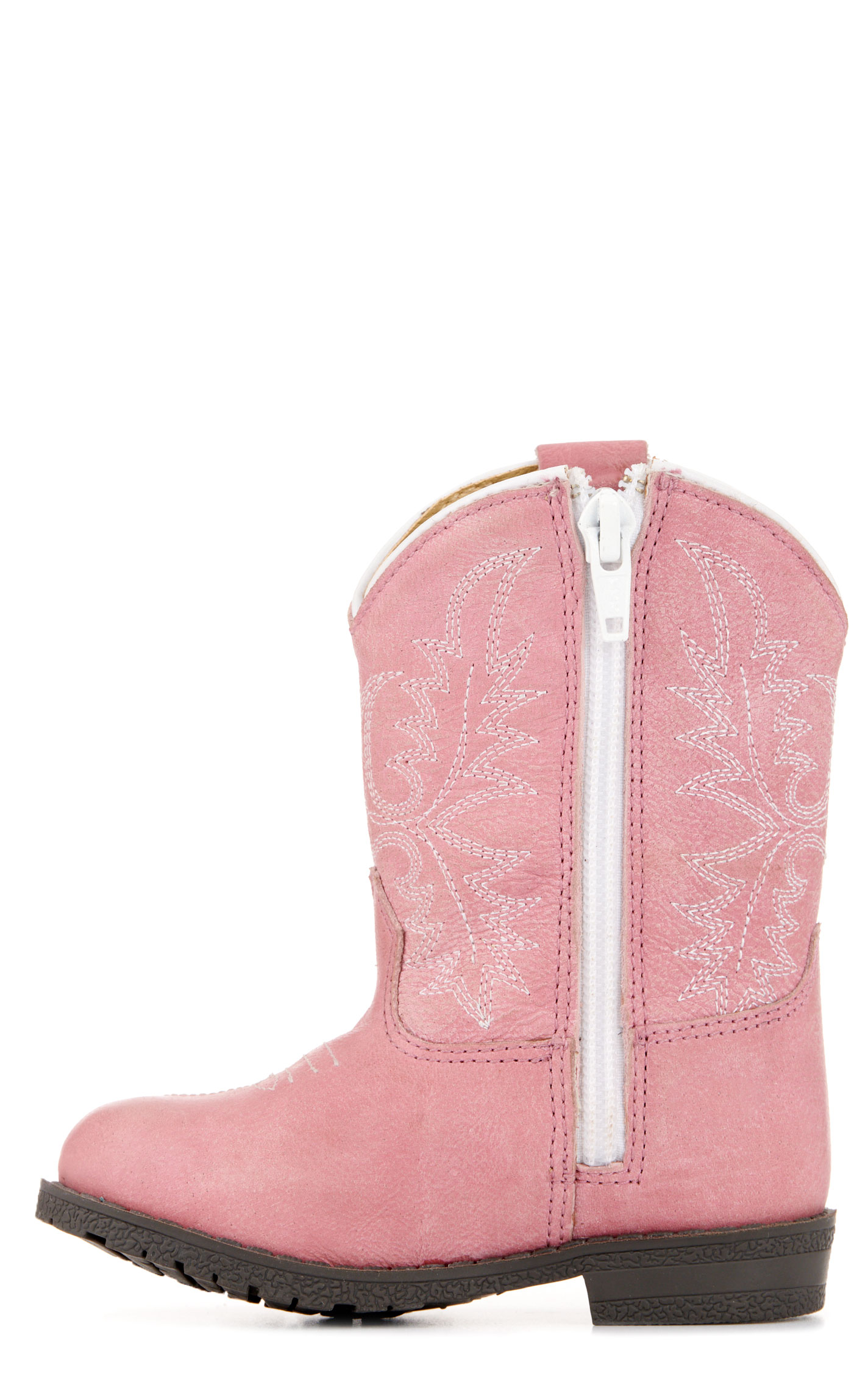 Smoky Mountain Toddler's Hopalong Distressed Pink Round Toe Cowboy Boots - Image 1