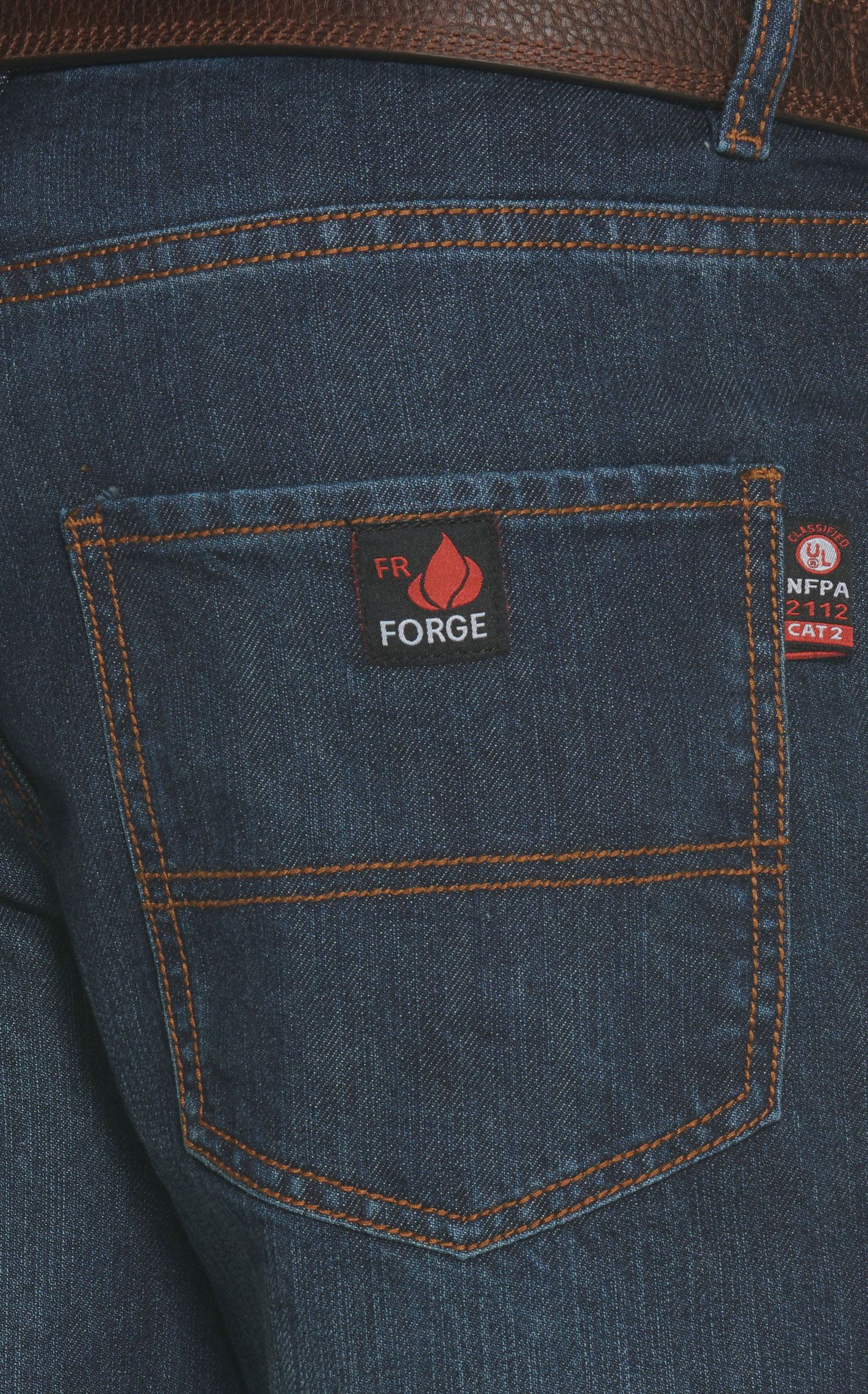Forge Men's Dark Wash Boot Cut HRC2 FR Work Jeans - Image 1