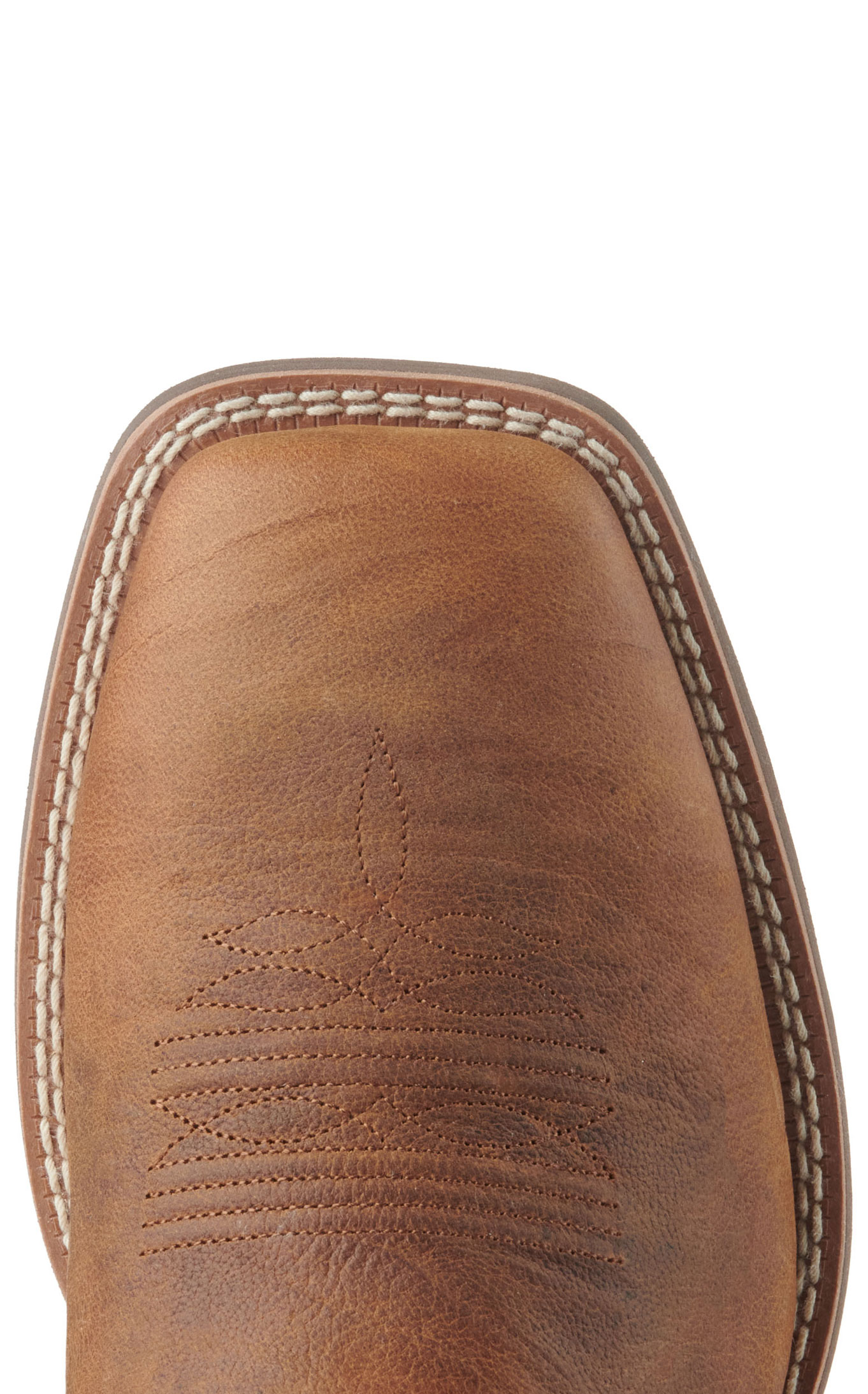 Ariat Men's Cowpuncher VentTEK Brown and Black Shock Shield Wide Square Toe Cowboy Boots - Image 1