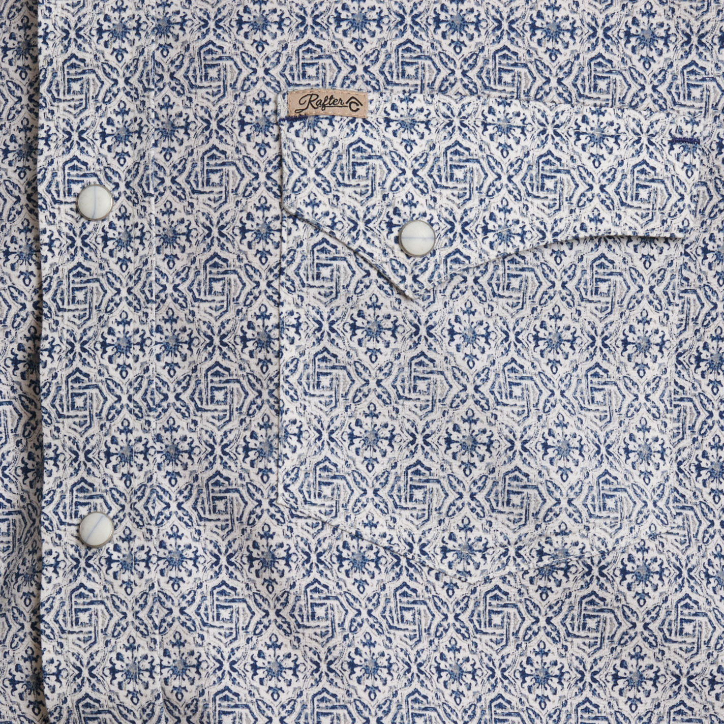 Rafter C Men's Blue Wallpaper Print Shirt - Image 1