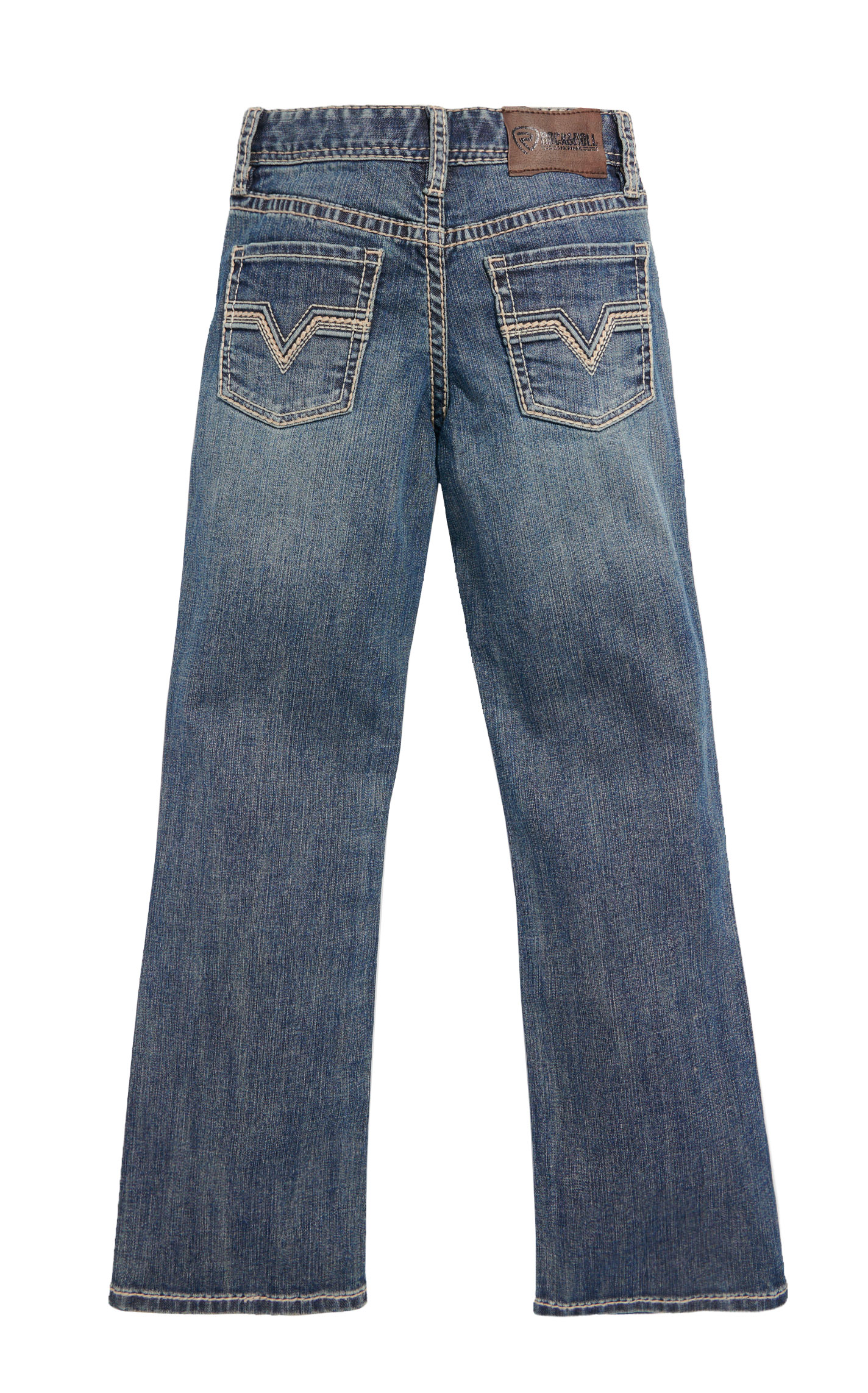 Rock & Roll Denim Boy's Medium Wash Two-Tone Bootcut Jeans - Image 1