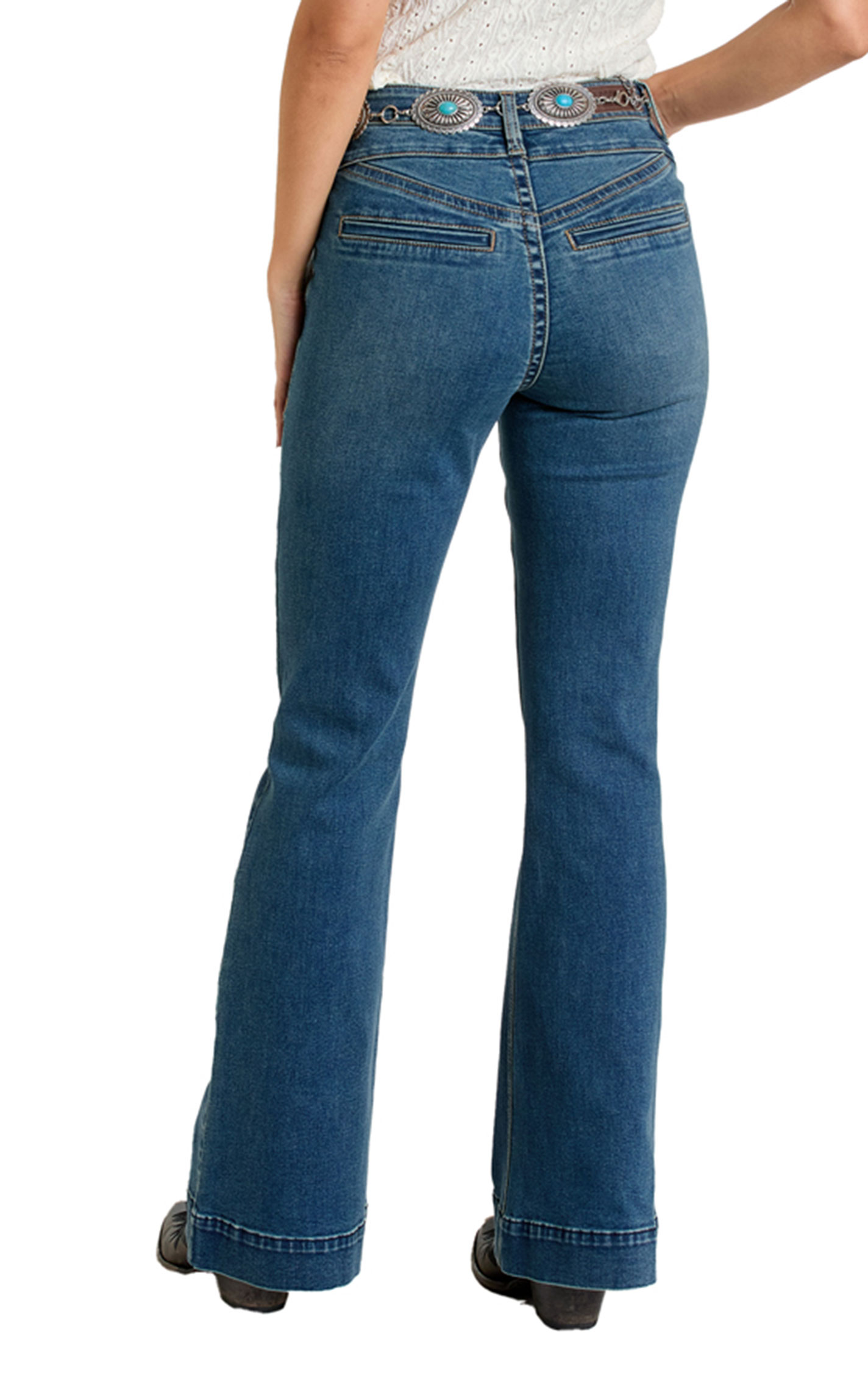 Rock & Roll Denim Women's Extra Stretch Back Yoke Trouser Jeans - Image 1