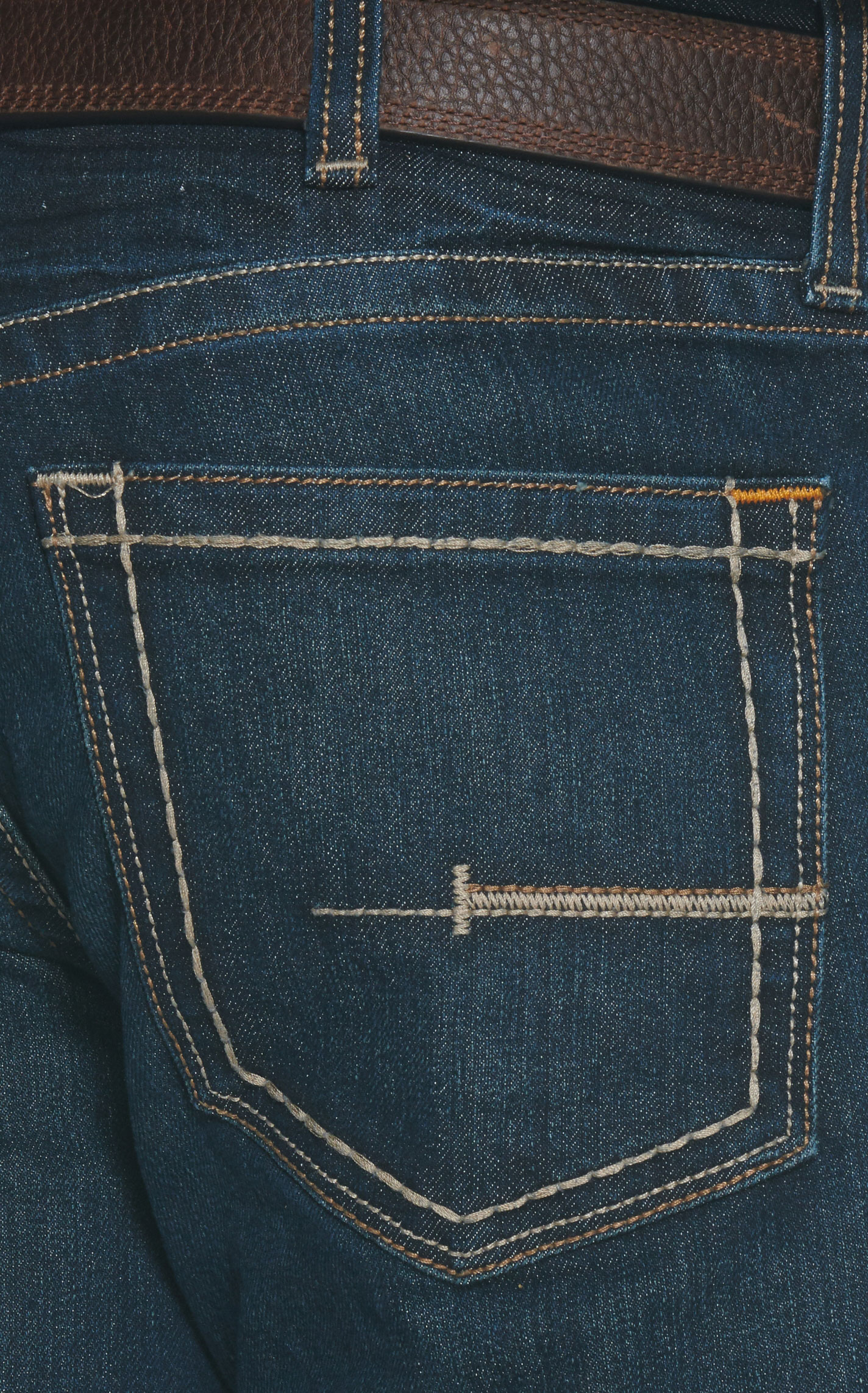 Ariat Men's Rebar M4 DuraStretch Dark Wash Relaxed Fit Boot Cut Work Jeans - Image 1