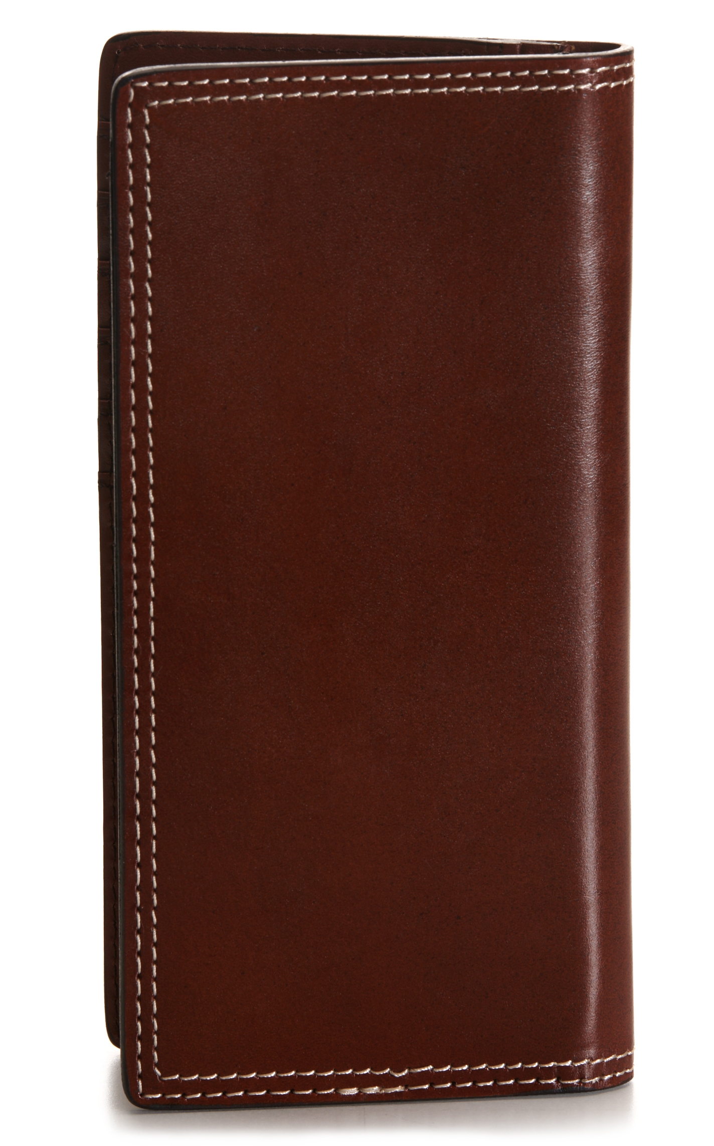 Cowboy Chrome Men's Dark Brown Basketweave with Cross Concho Rodeo Wallet - Image 1
