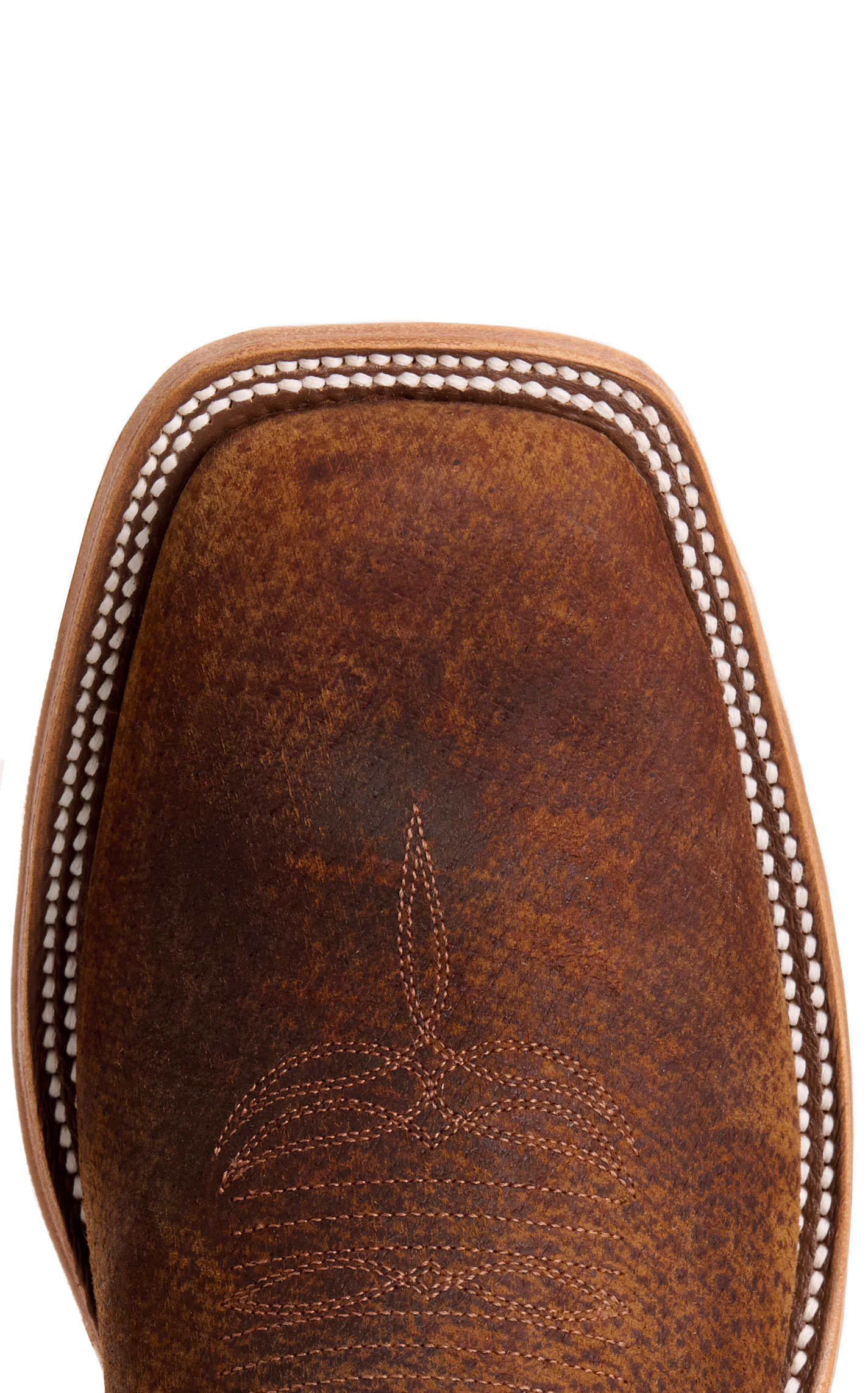 Anderson Bean Men's Chocolate Boar and Blue Hybrid Wide Square Toe Cowboy Boots - Image 1