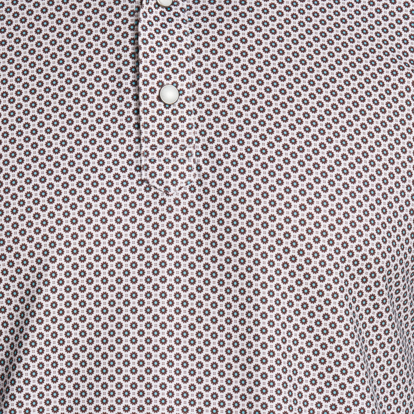 Rafter C Men's Black Geo Print Polo Shirt - Image 1