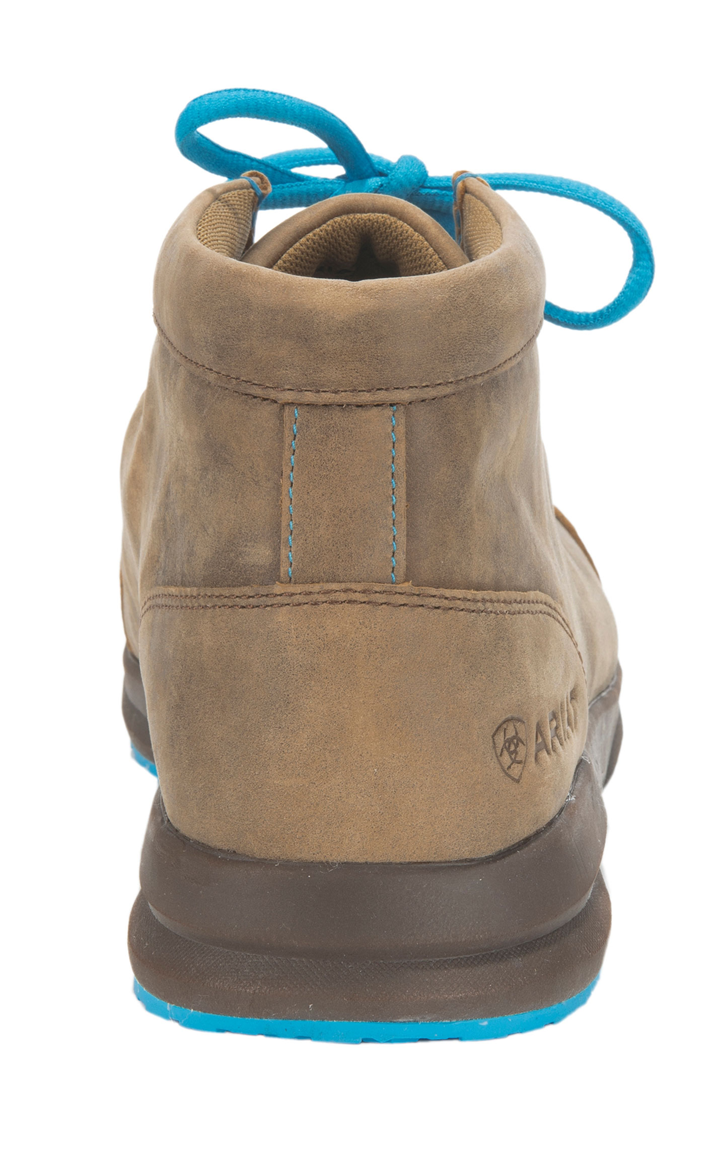 Ariat Men's Spitfire Brown with Turquoise Lacing Spitfire Moc Toe Casual Western Shoes - Image 1