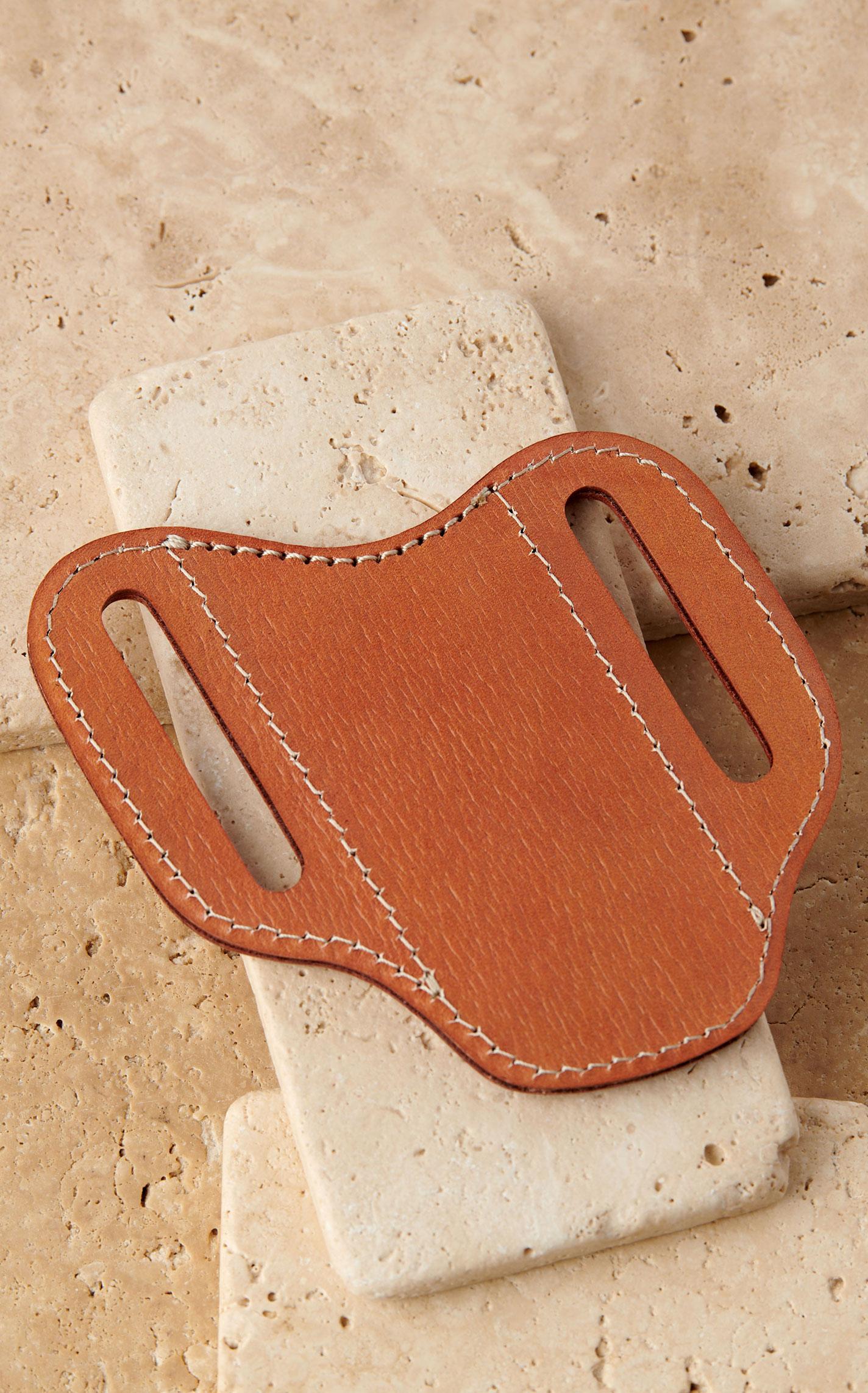 Red Dirt Hat Co. Genuine Leather Western Scrolling Turquoise Logo Pancake Knife Sheath - Image 1