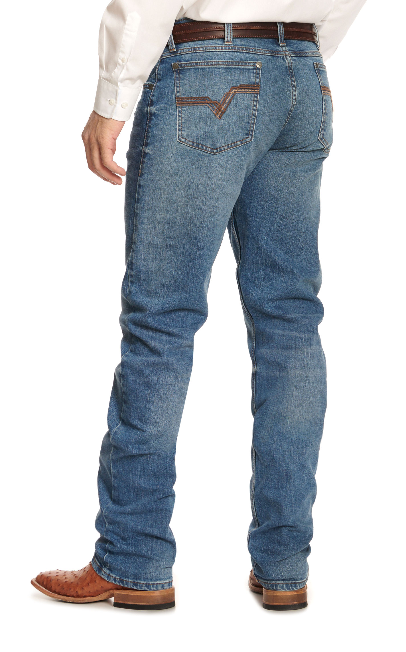 Wrangler 20X Men's Lakeway 44 Light-Medium Wash Slim Fit Straight Leg Jeans - Big & Tall Sizes - Image 1
