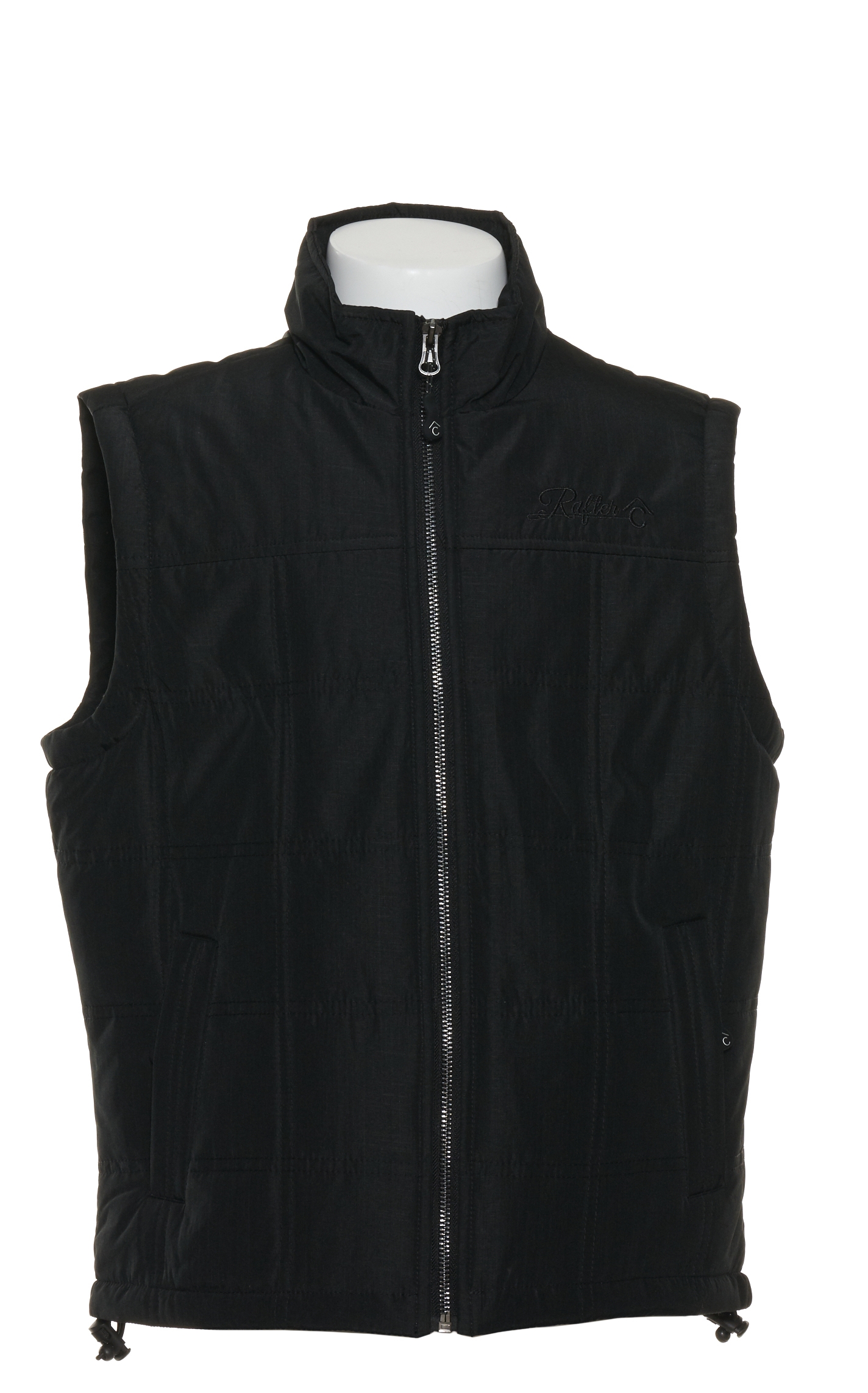 Rafter C Boys' Black Quilted Puff Vest - Image 1