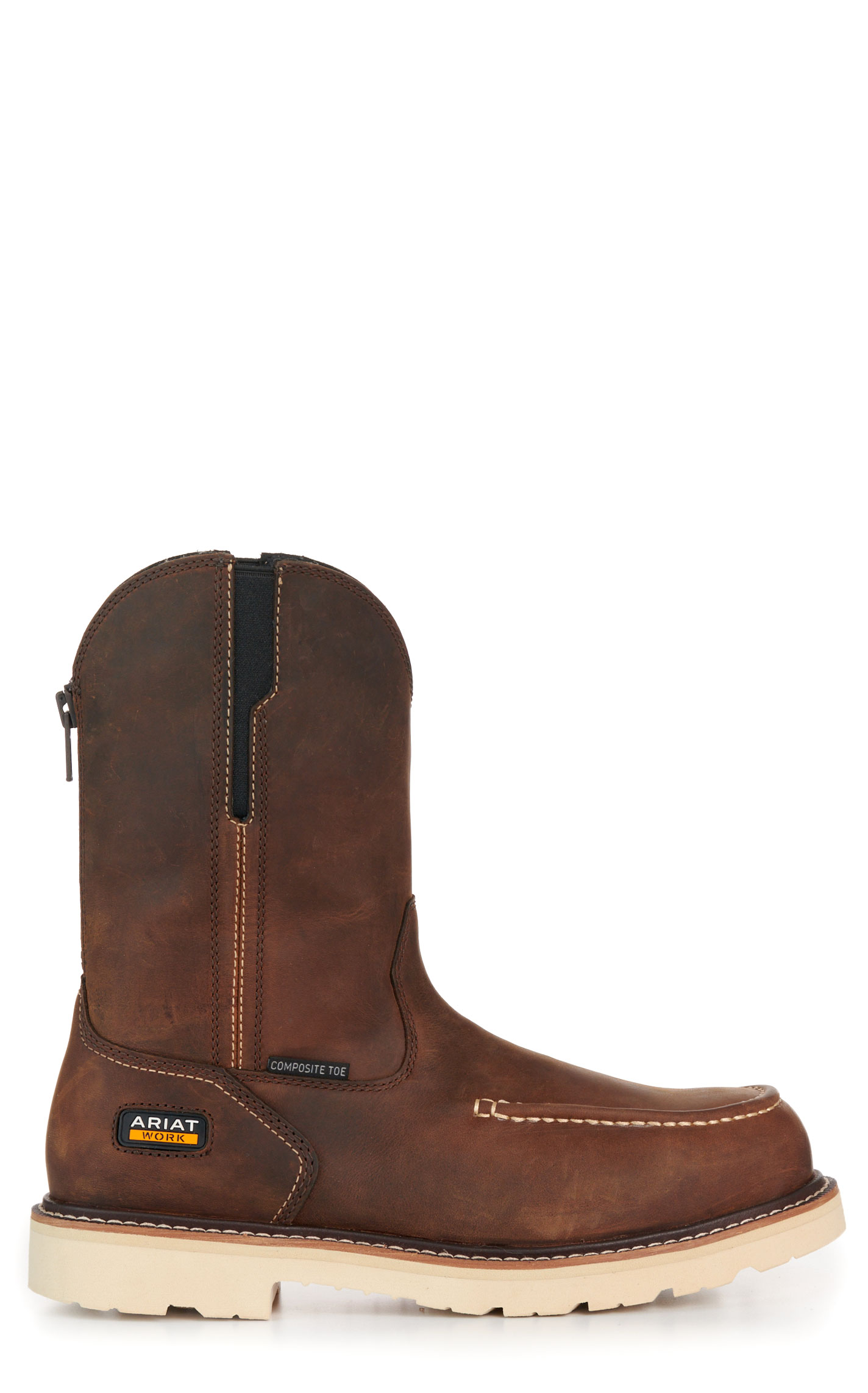 Ariat Men's Distressed Brown Rebar Composite Toe Work Boots - Image 1
