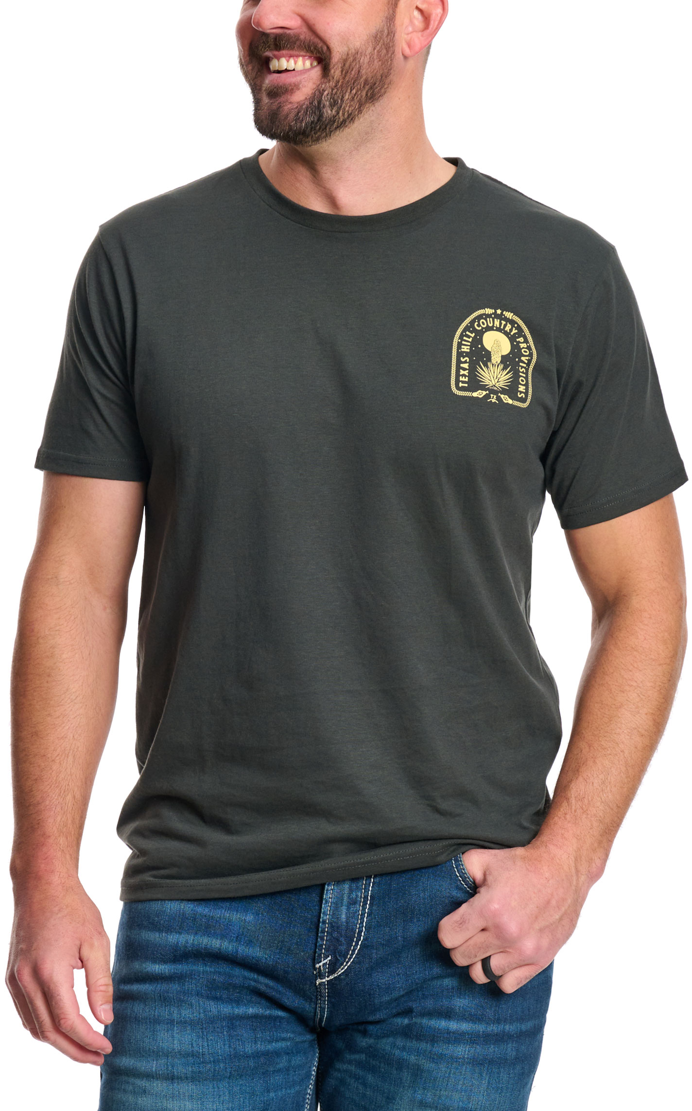 Texas Hill Country Provisions Men's Black Sacred Ground T-Shirt - Image 1