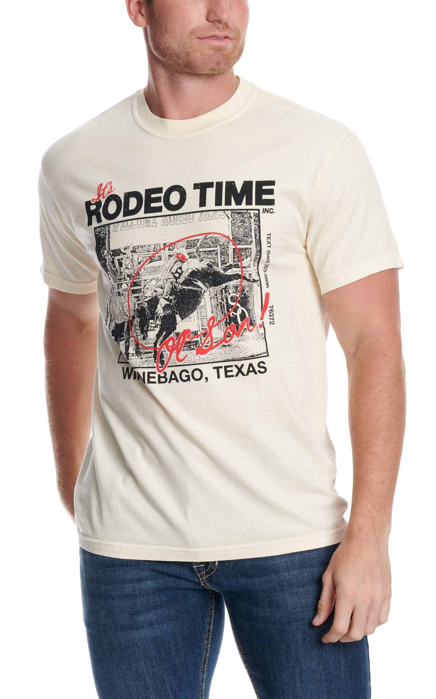 Rodeo Time Dale Brisby Men's Cream Markout Graphic T-Shirt - Image 1