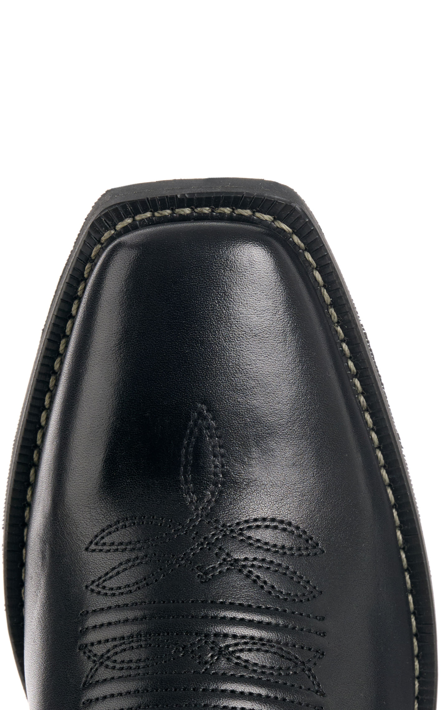 Laredo Men’s Westgate Black and Smoke Gray Punchy Square Toe Cowboy Boots - Image 1