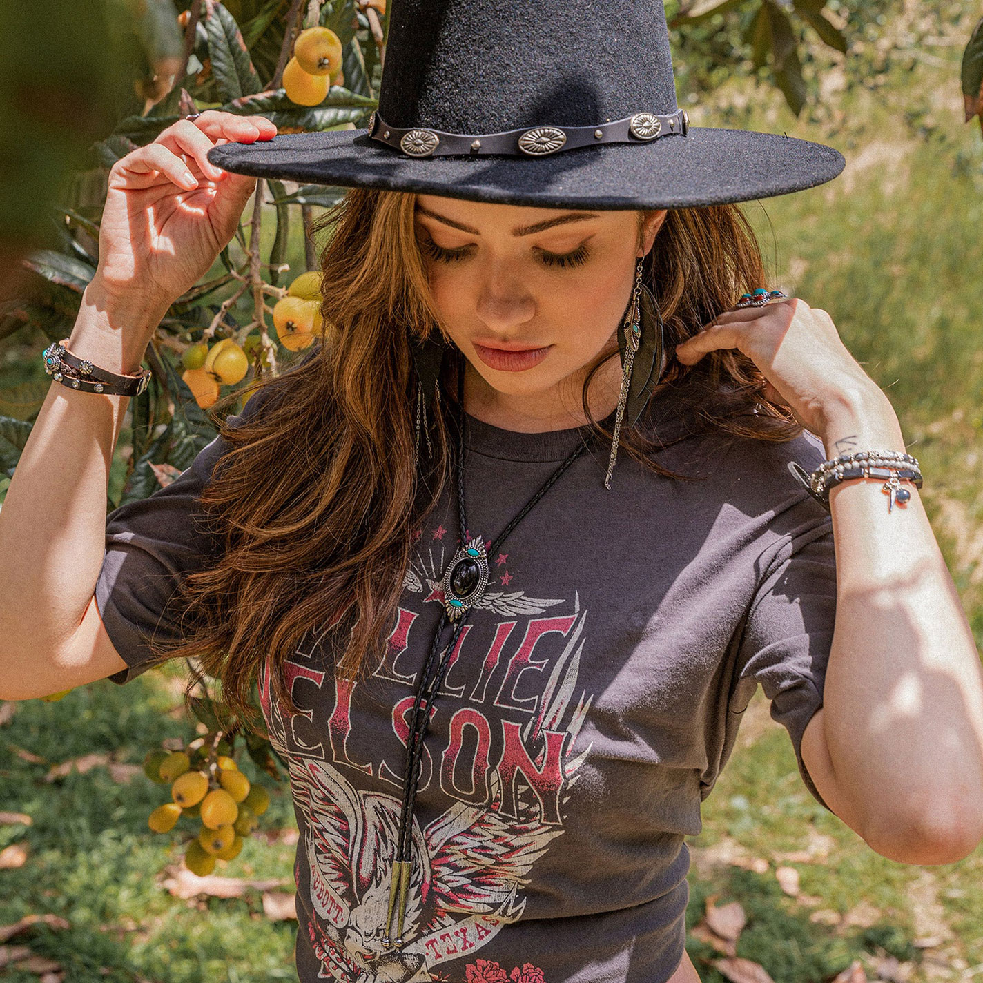 Cowgirl Confetti Final Touch Gray & Silver Bolo Tie - Image 2