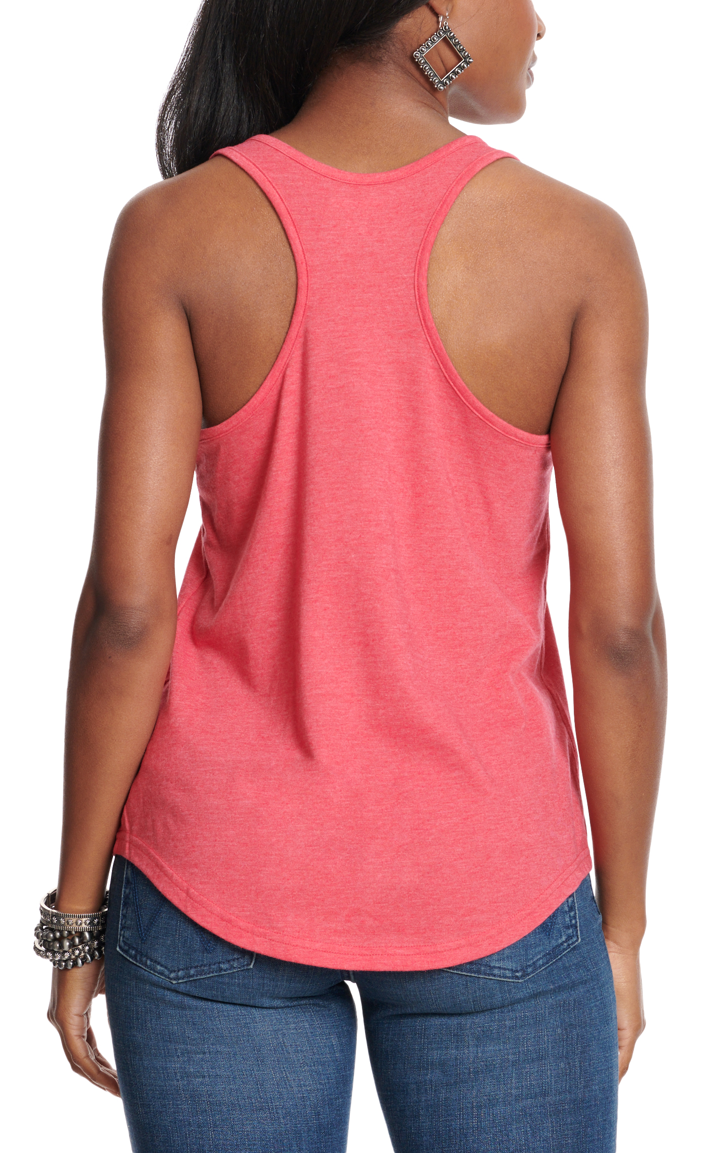 Wrangler Women's Red & Rope Logo Graphic Racer Back Tank Top - Image 1