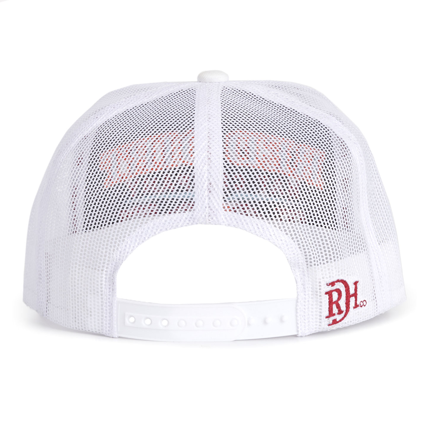 Red Dirt Hat Company White Aztec Thunderbird and Red Rope Mesh Snapback Cap - Image 1