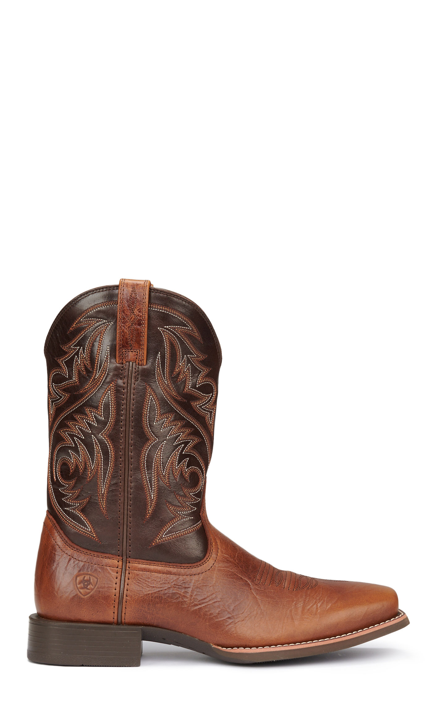 Ariat Men's Sport Herdsman Peanut Butter & Brown Punchy Toe Cowboy Boots - Image 1