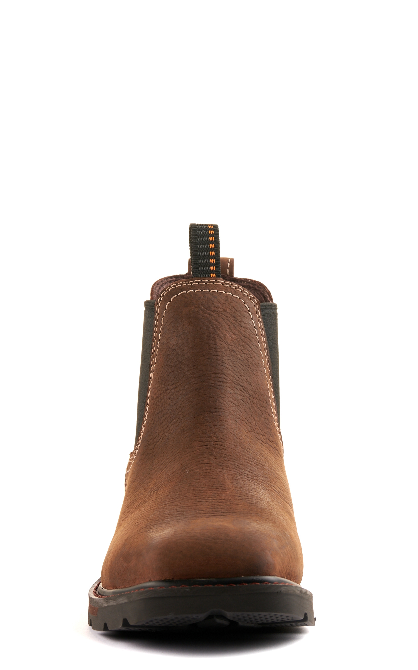 Ariat Men's Groundbreaker Chelsea Dark Brown Waterproof Wide Square Steel Toe Work Boots - Image 1