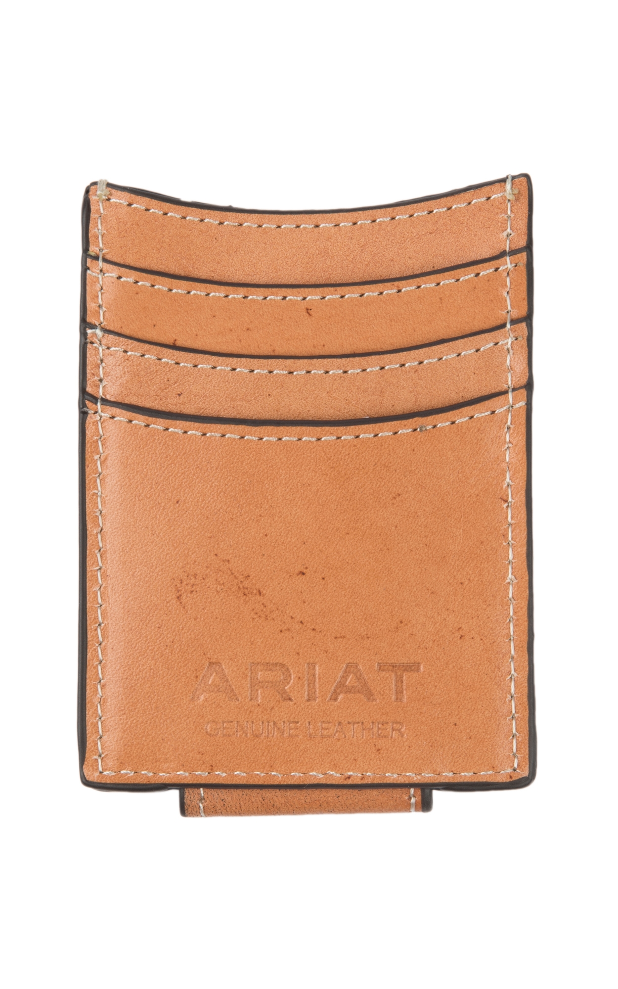 Ariat Tan Embossed Money Clip - Image 1