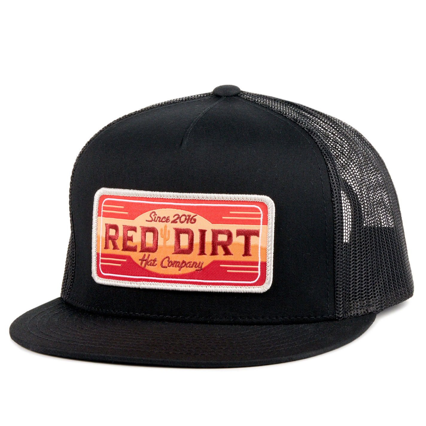 Red Dirt Hat Co. Raw Hide Black with Logo Patch Cap - Image 1