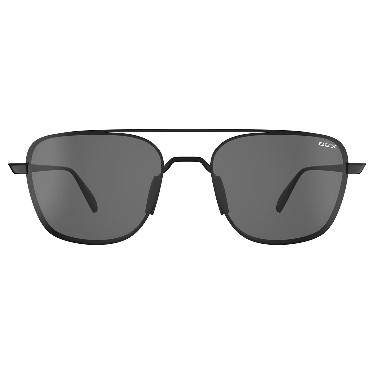 BEX Mach Matte Black Aviator Sunglasses - Image 1