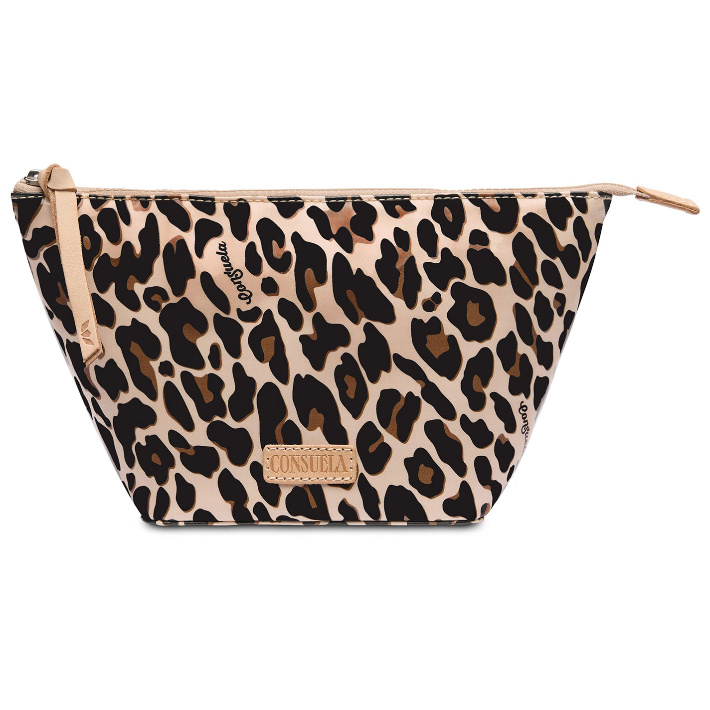 Consuela Mona Shades of Coffee Leopard Print Large Tool Kit Bag - Image 1