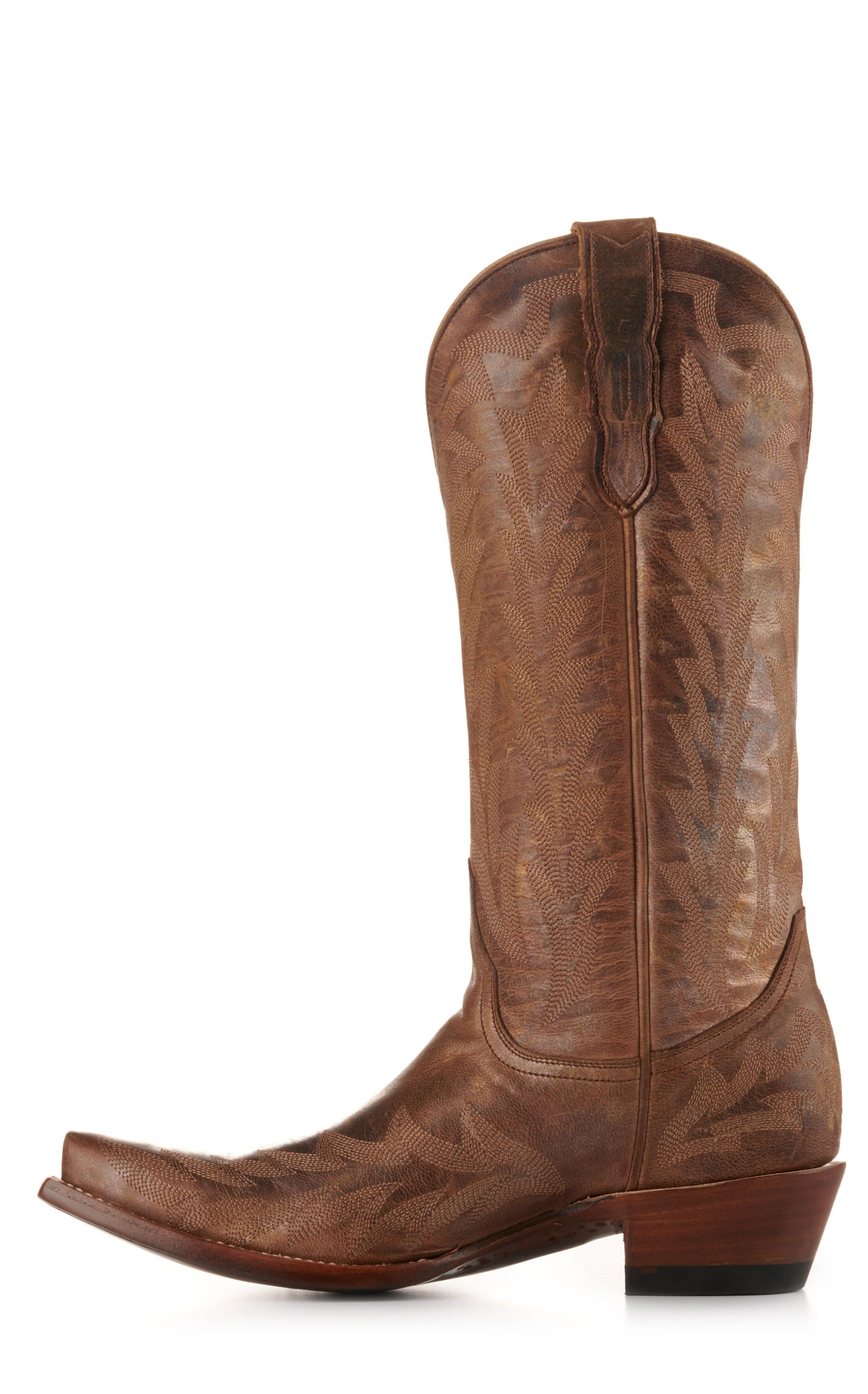 JRC & Sons Women’s McClain Petrol Metallic Leather Snip Toe Tall Cowboy Boots - Image 1